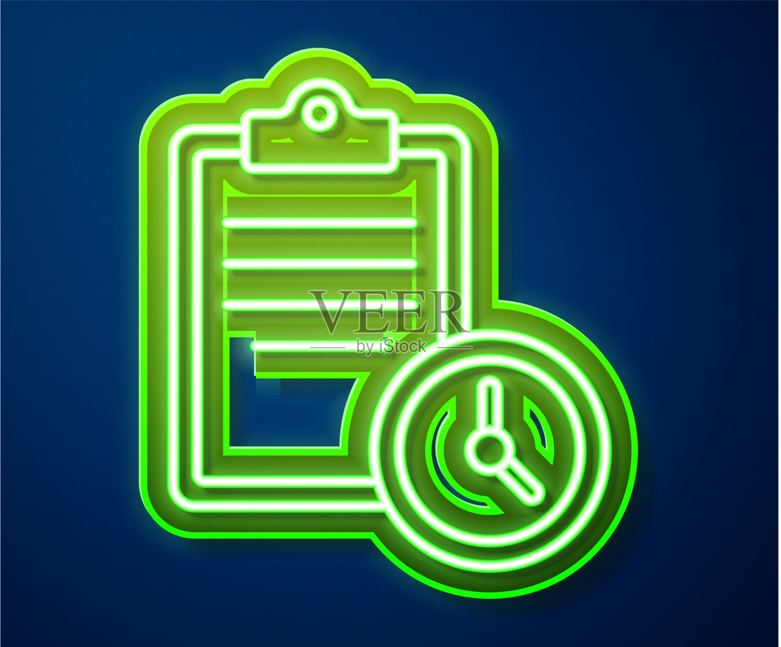 霓虹线还是运动训练计划插画图片素材