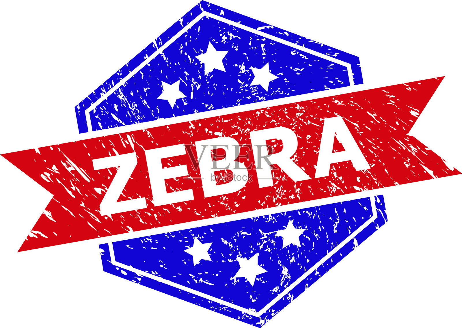 六边形双色斑马密封带橡胶表面插画图片素材