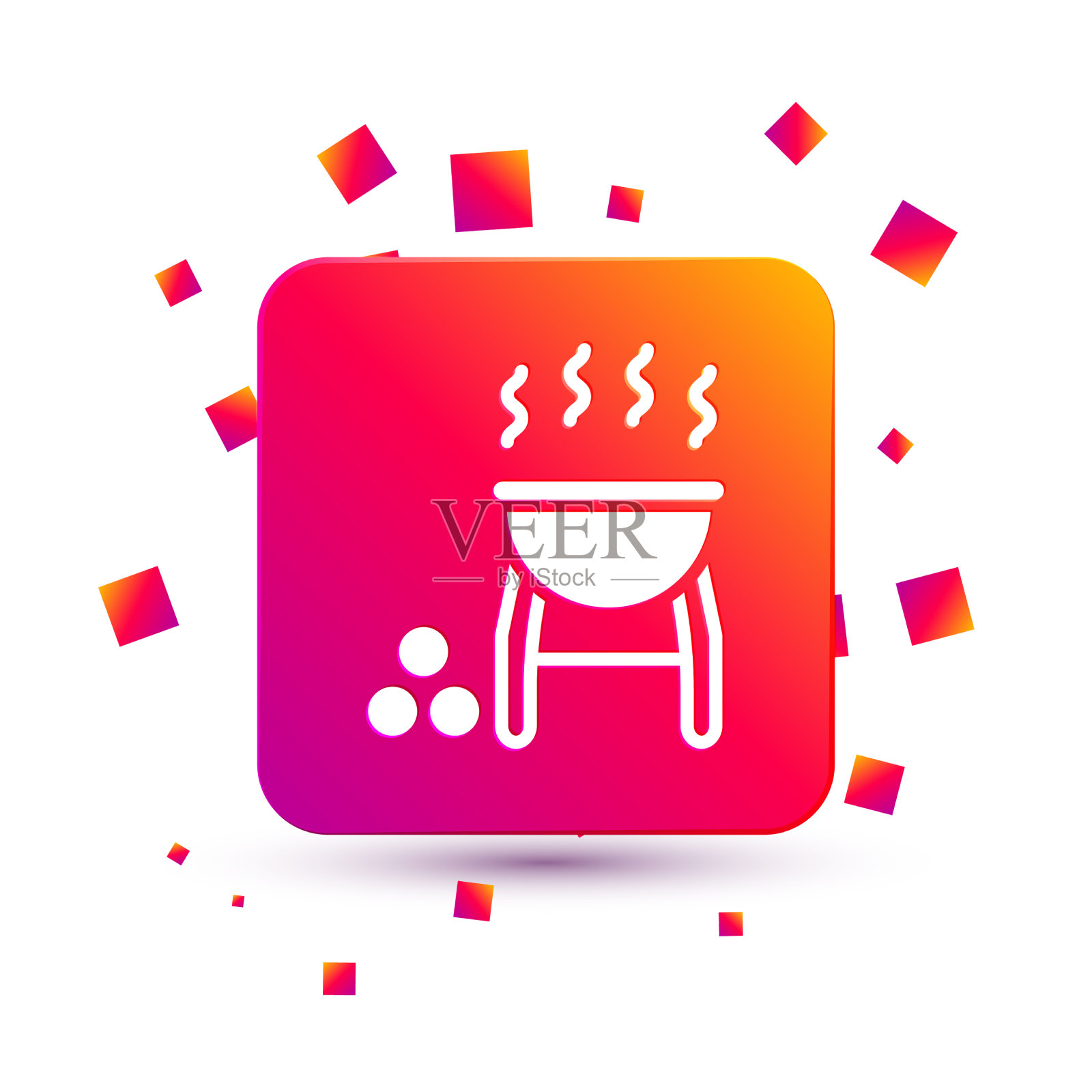 白色烧烤架图标孤立在白色图标素材