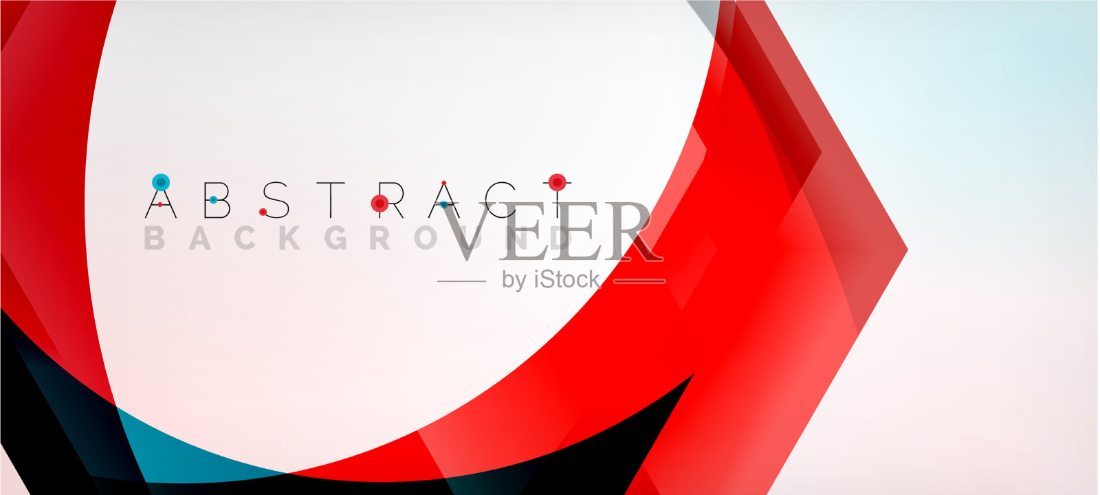 彩色六边形几何抽象插画图片素材