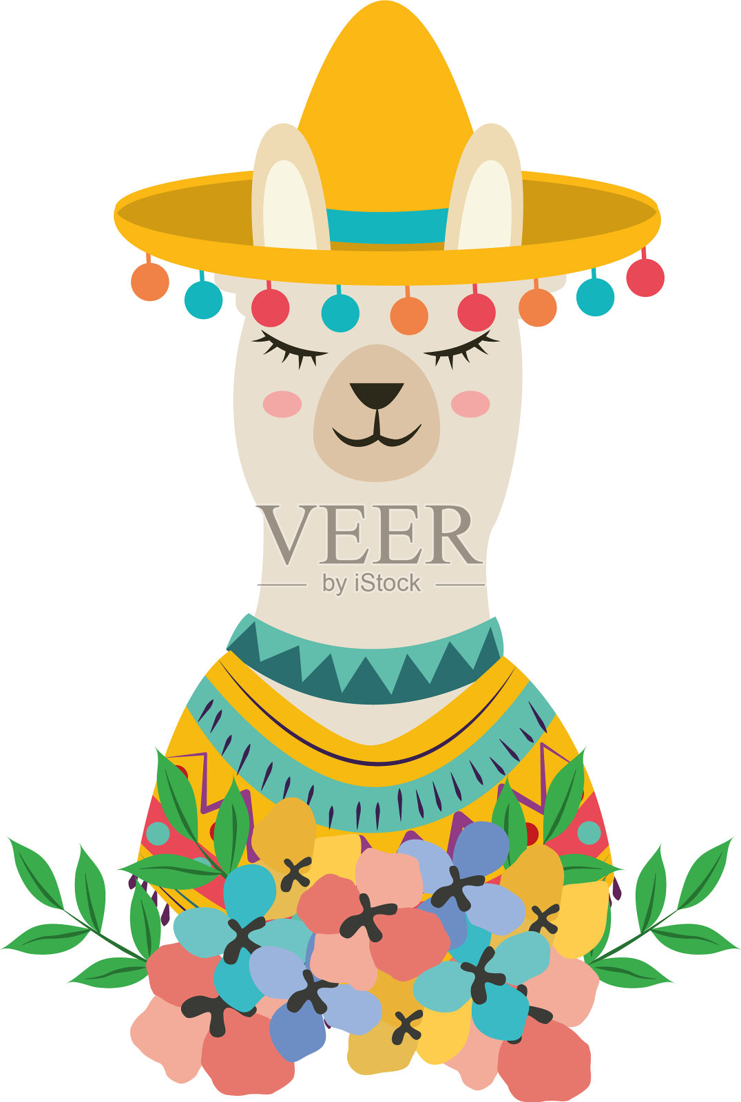 骆驼帽花设计元素图片