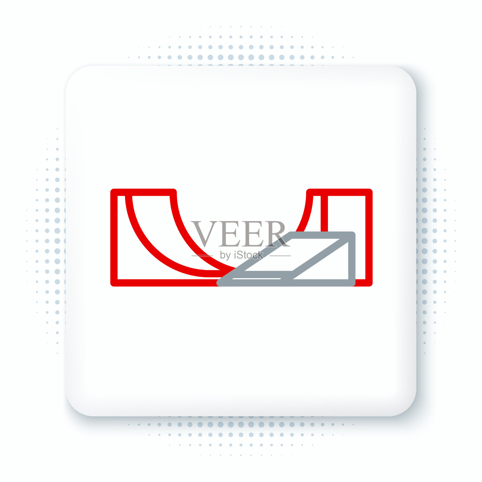 线滑板公园图标孤立的白色背景插画图片素材