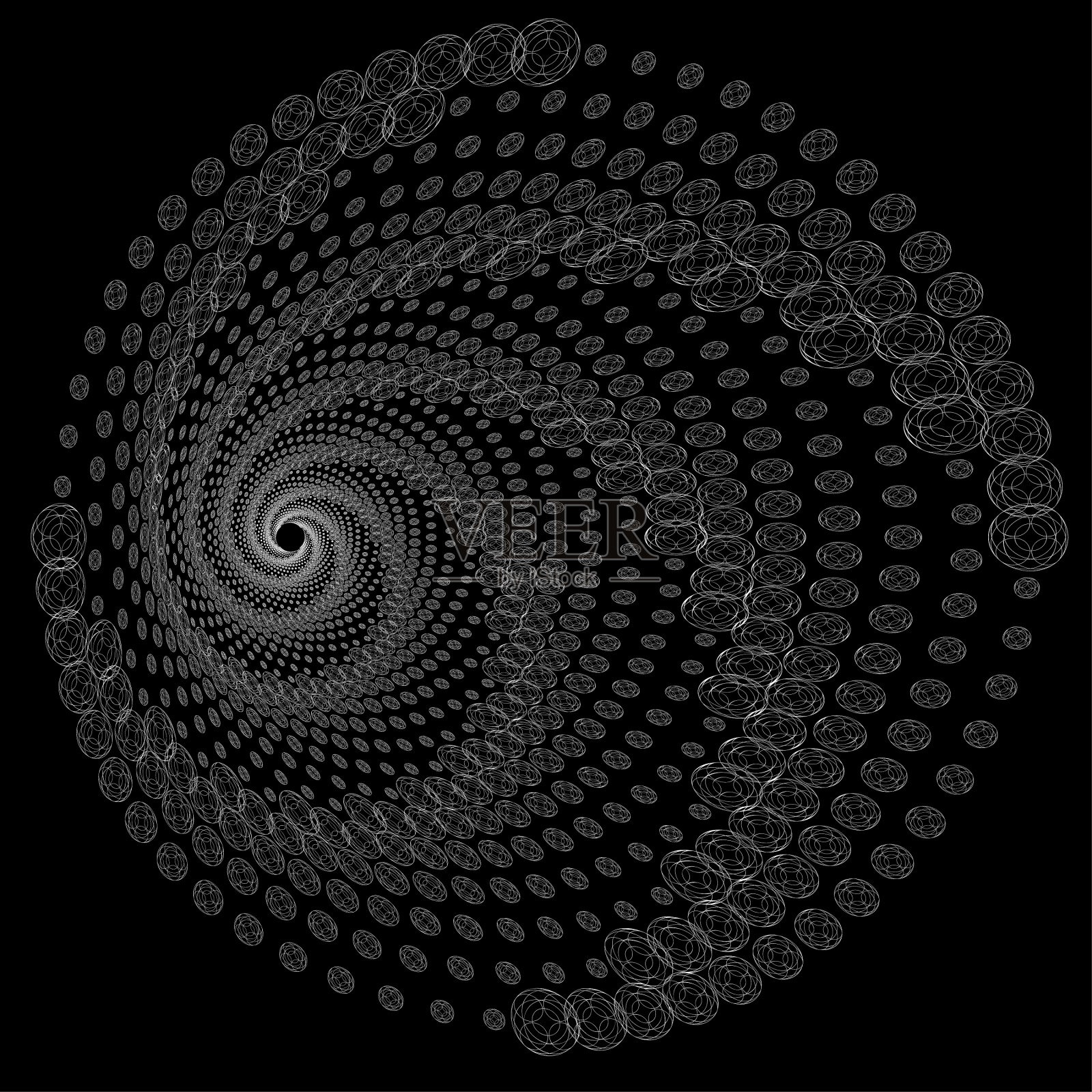 隧道或虫洞数字线框隧道3d插画图片素材