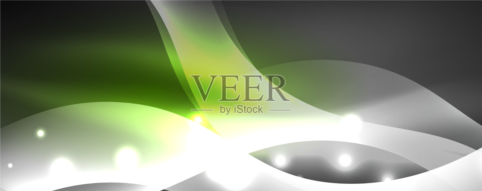 闪闪发光的霓虹波光线抽象插画图片素材