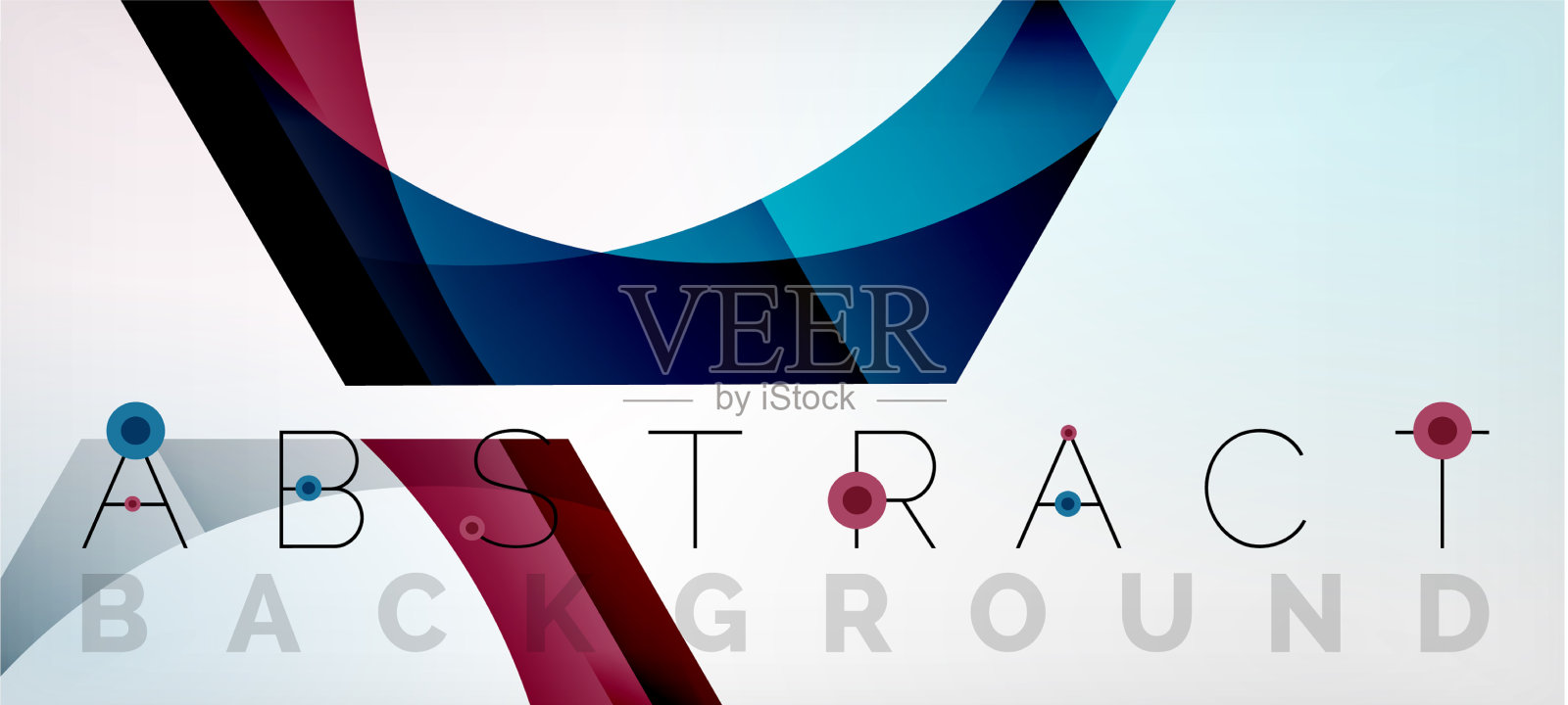 彩色六边形几何抽象插画图片素材