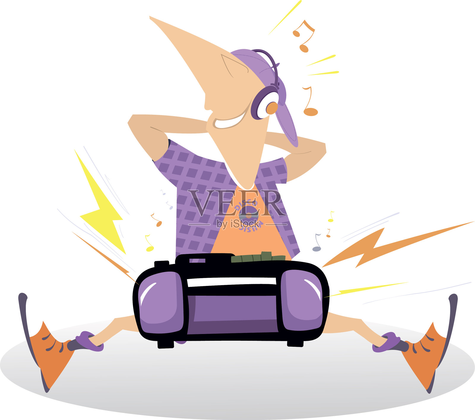 青少年的音乐和音响设计元素图片