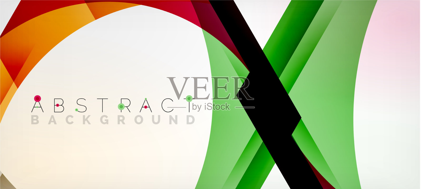 彩色六边形几何抽象插画图片素材