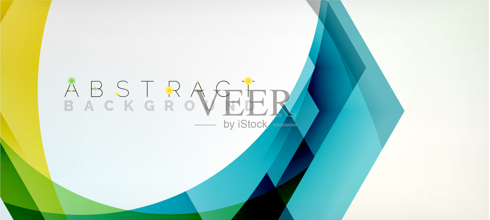 彩色六边形几何抽象插画图片素材