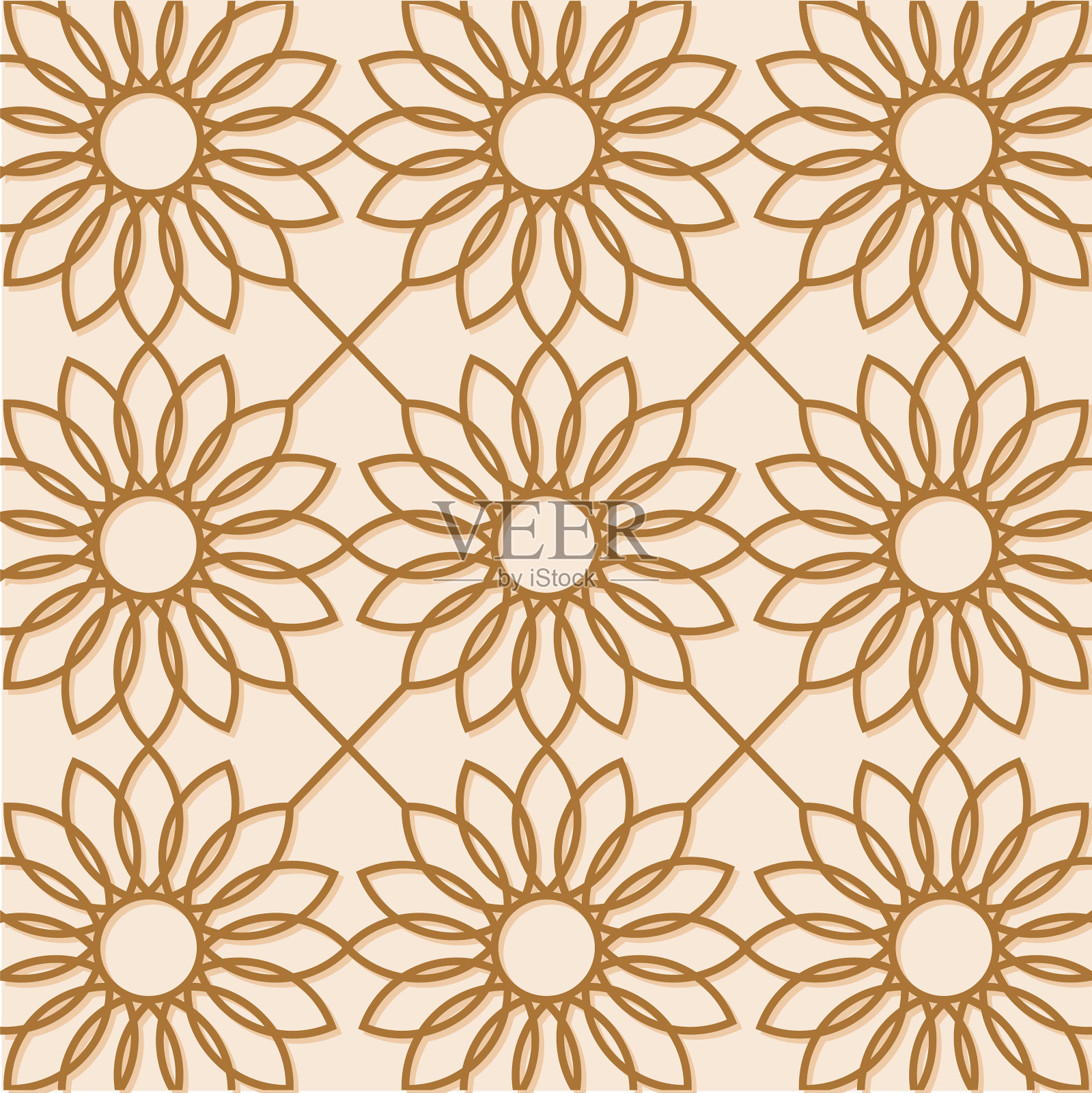 Arabesque花图案背景插画图片素材