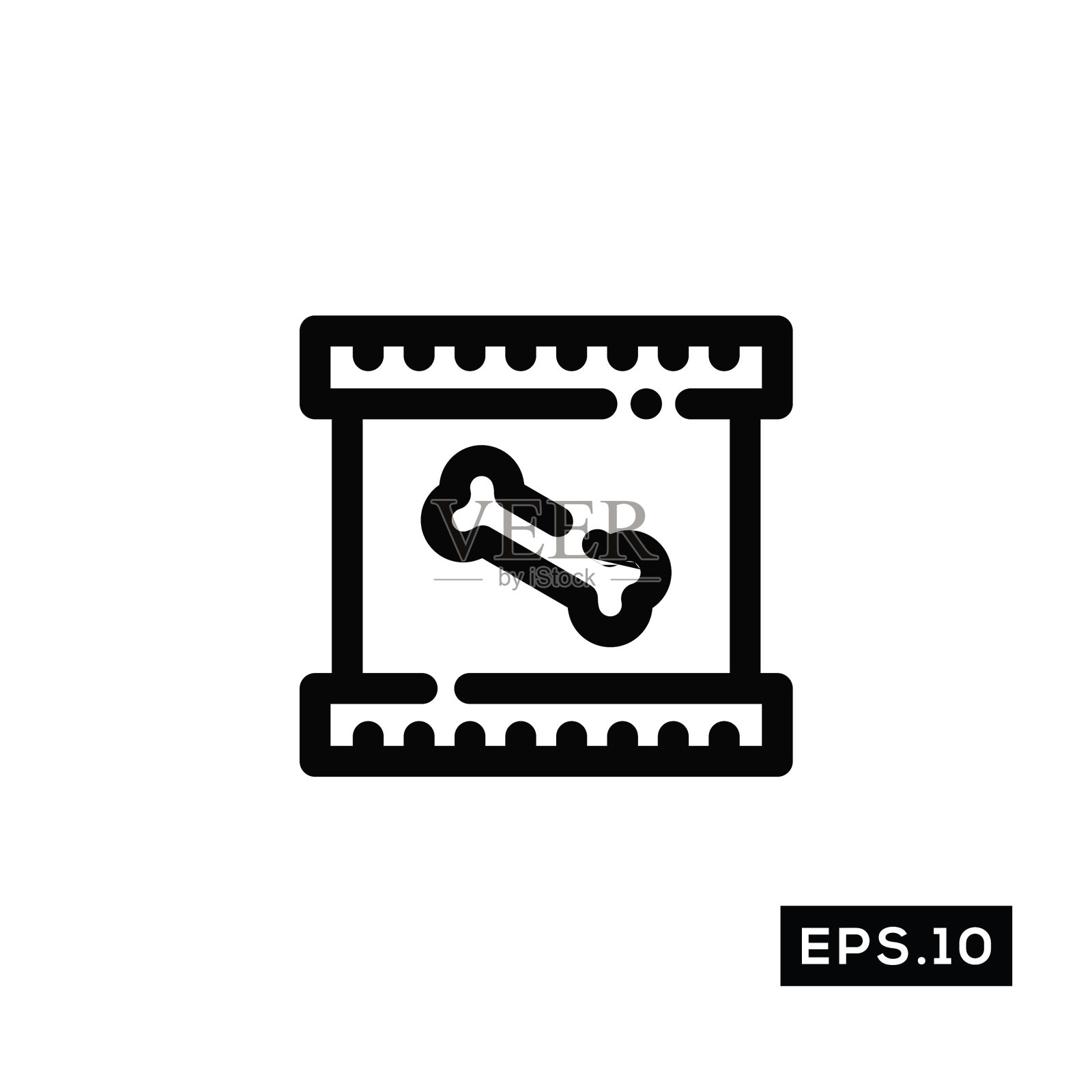 宠物食品线图标宠物商店图标或标志标志插画图片素材