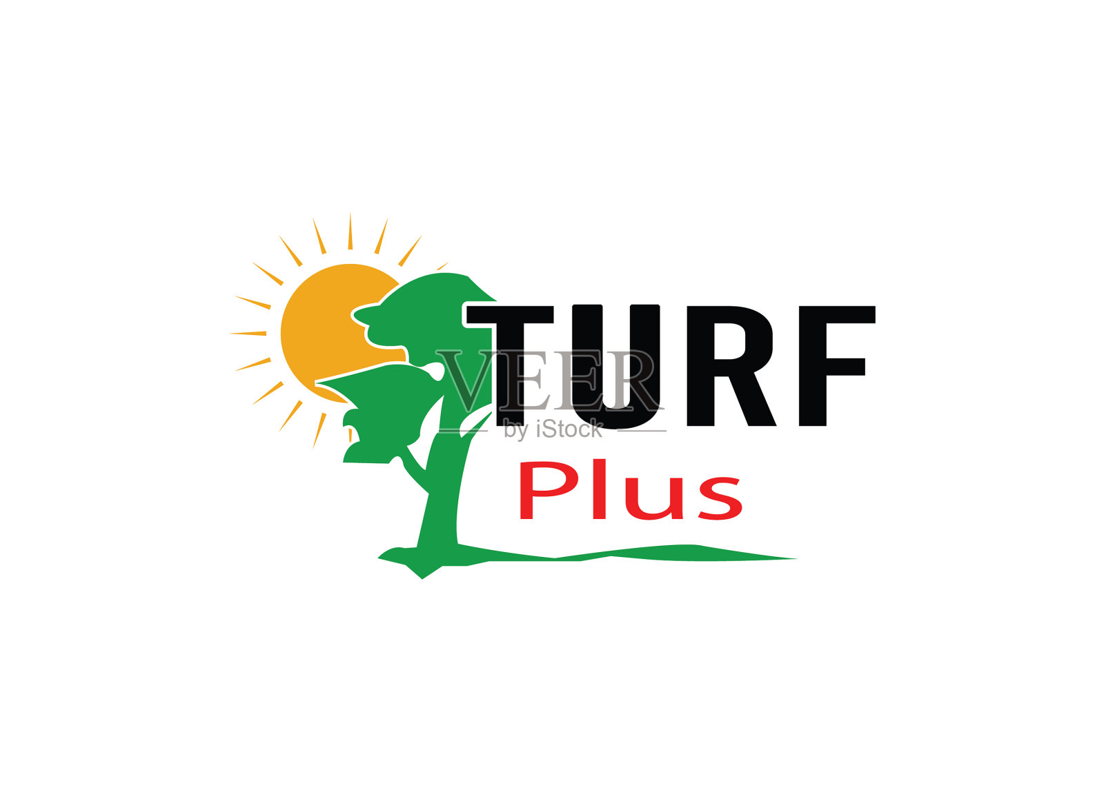 草坪标志或图标设计形象插画图片素材