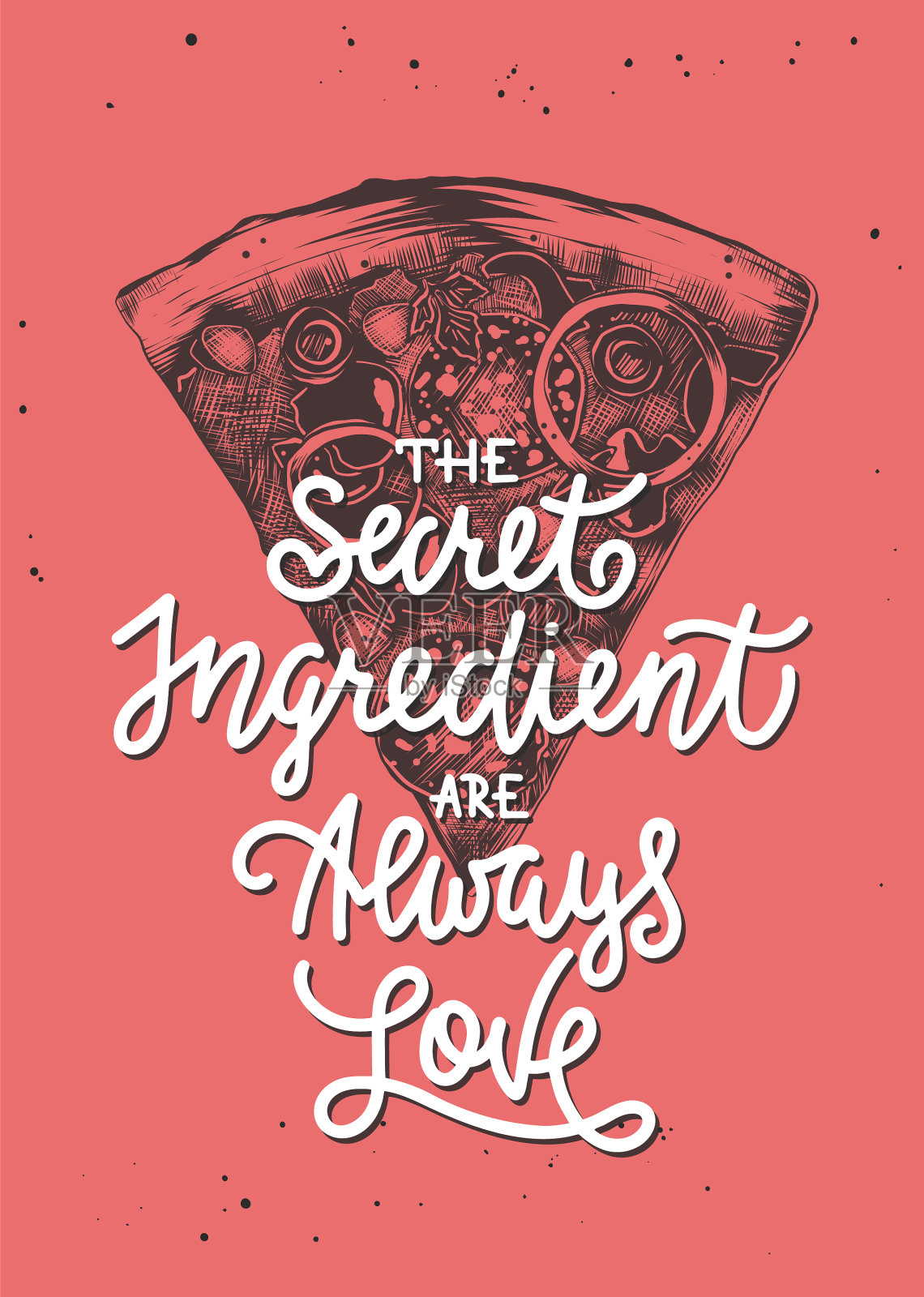 永远热爱现代墨水的秘密成分插画图片素材