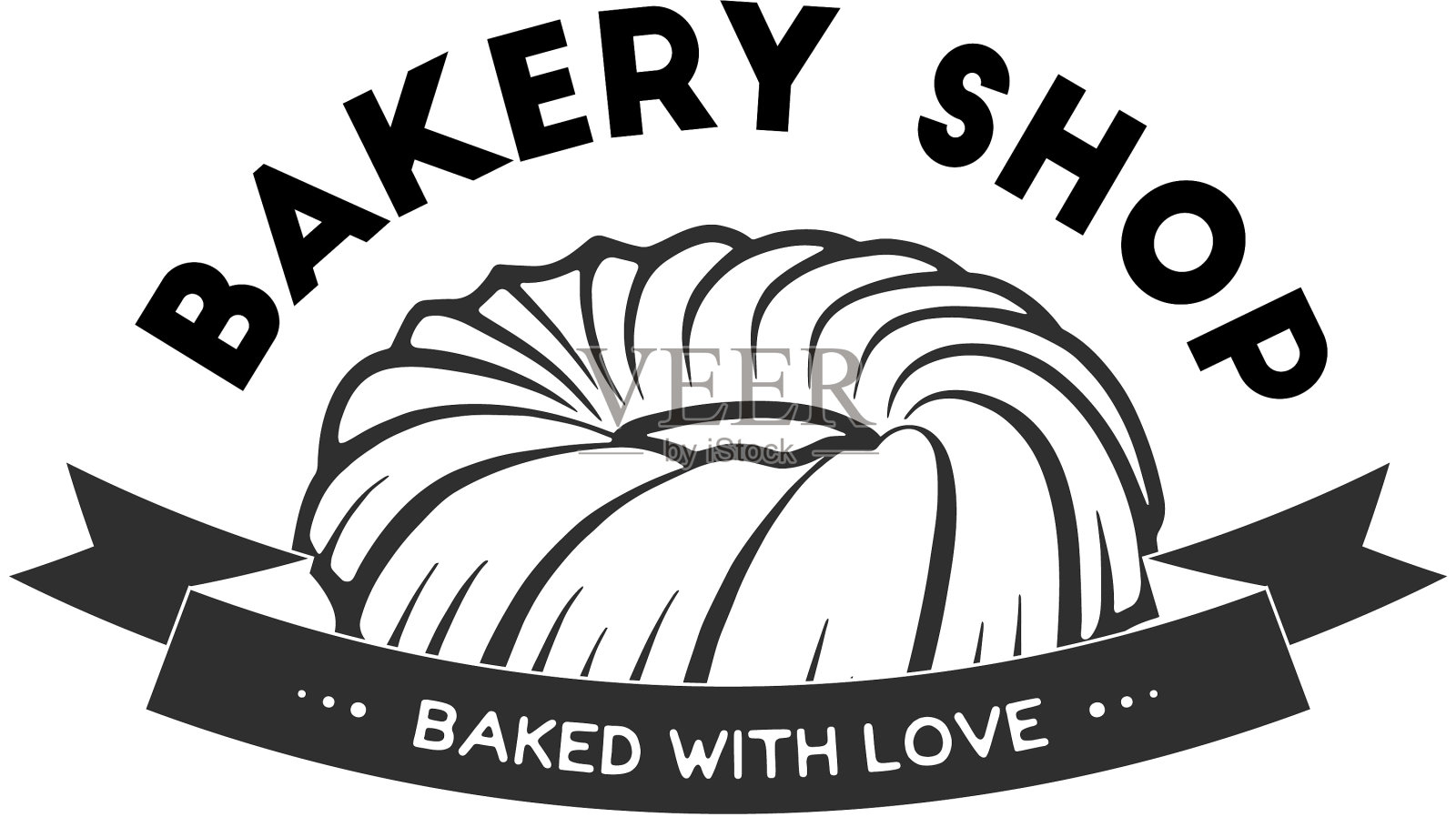 复古风格的面包店简单的标签徽章插画图片素材