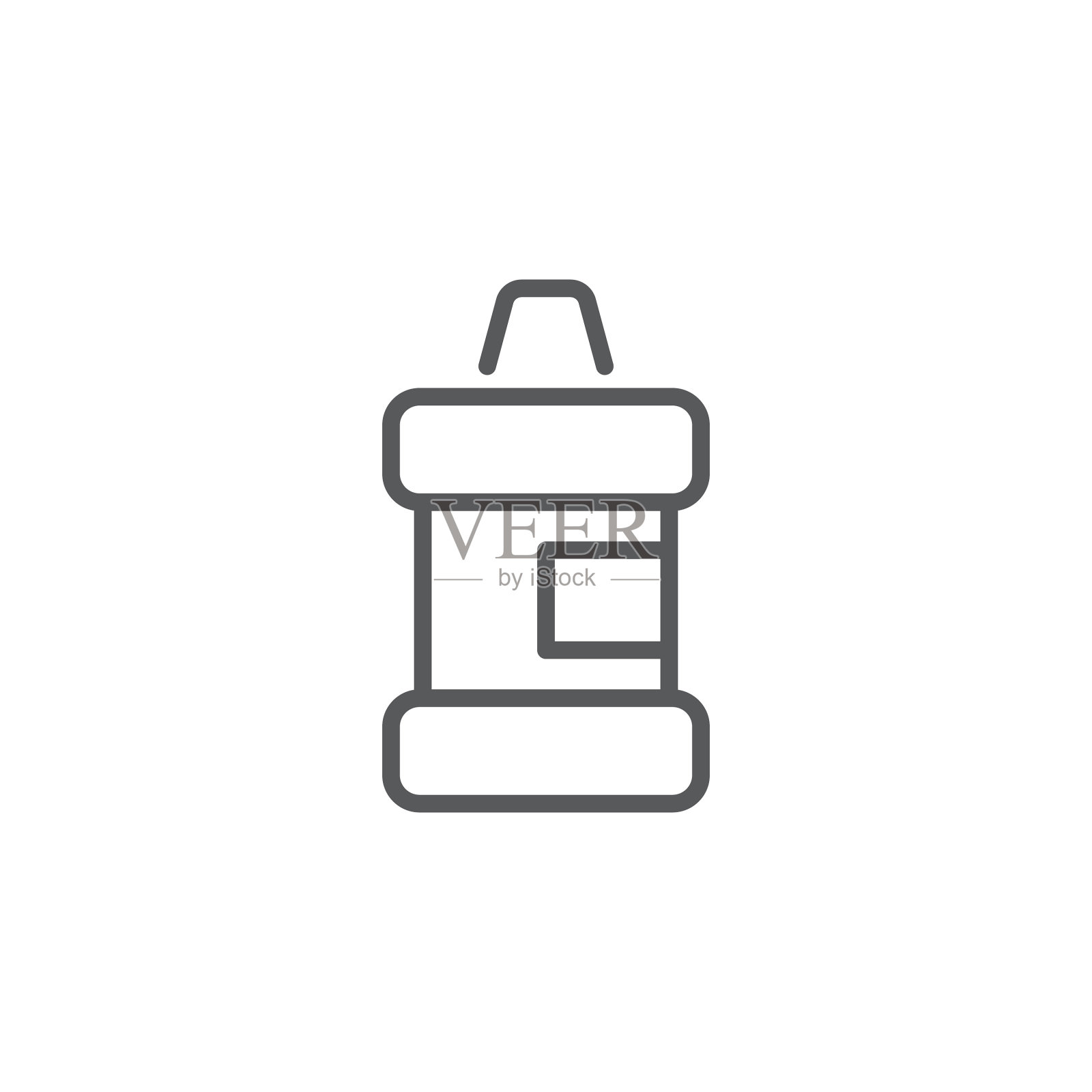 漱口水塑料瓶和玻璃图标隔离图标素材