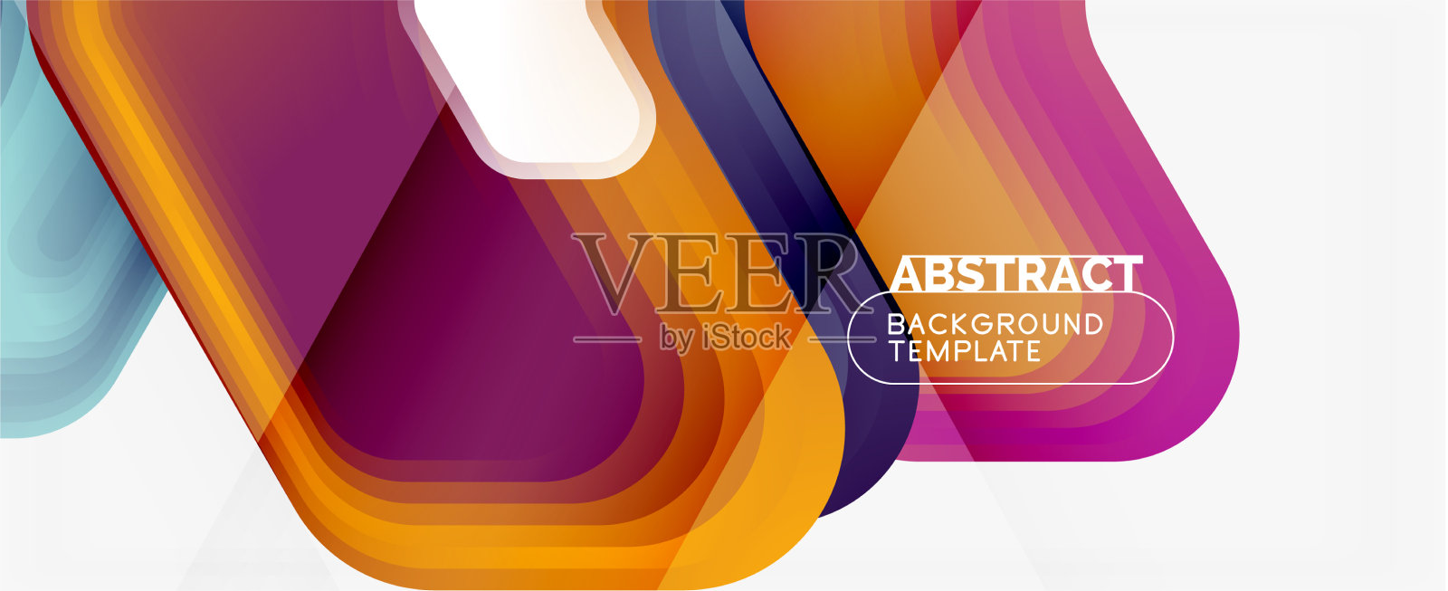 三维箭头几何构成抽象插画图片素材