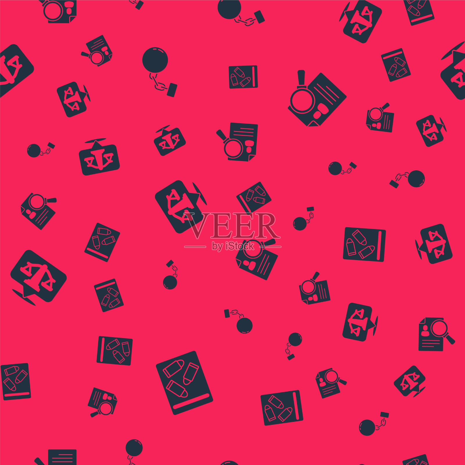 把证据袋和子弹球放在链秤上图标素材