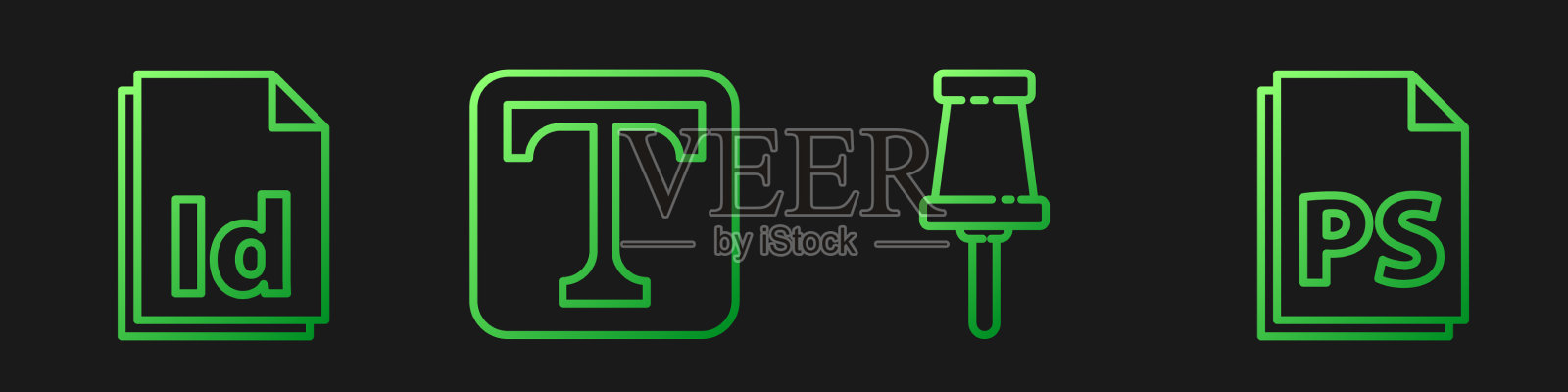 设置行推送pin id文件文档文本和ps插画图片素材