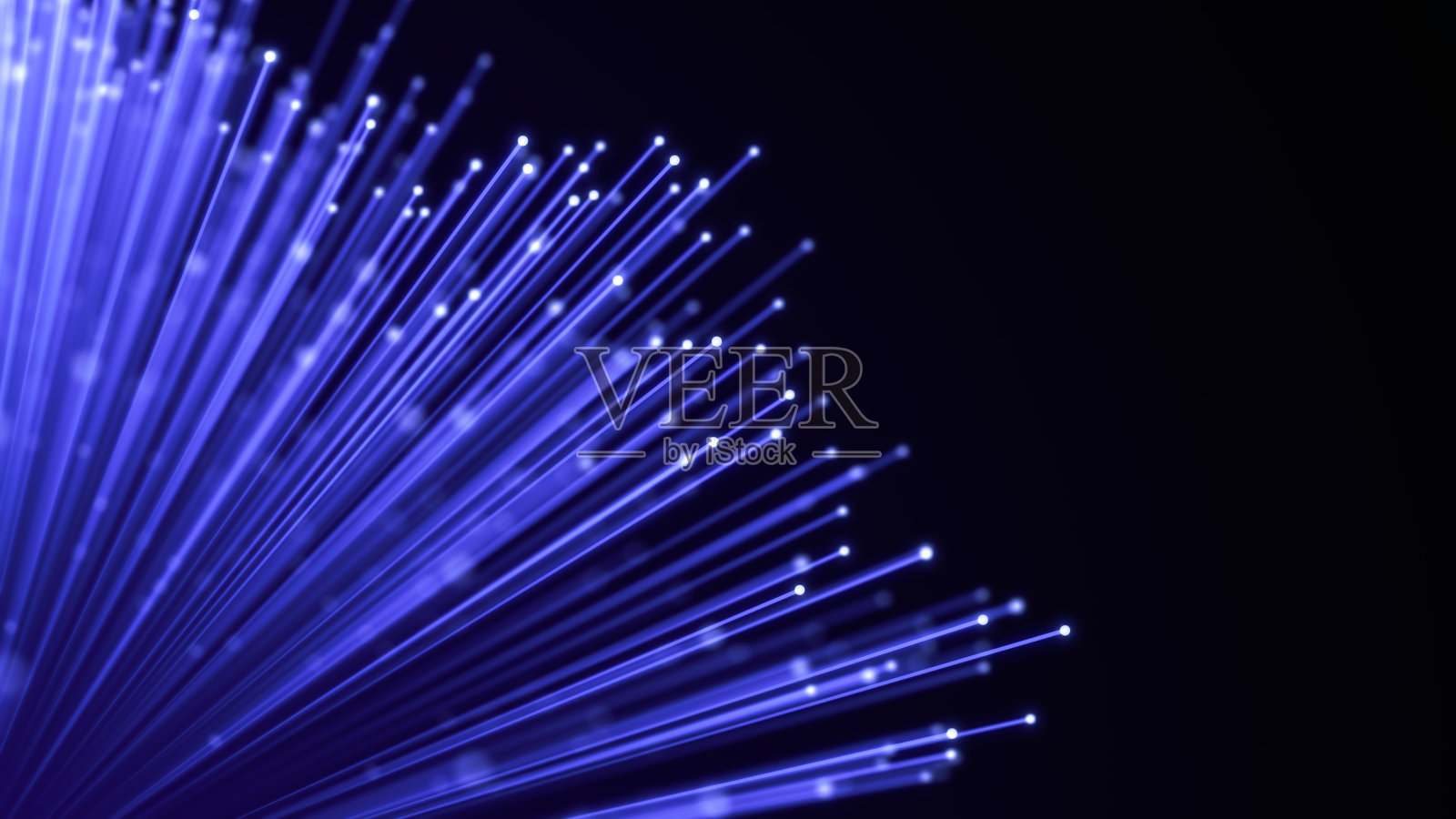 光纤束抽象背景。发光的一束光缆照片摄影图片