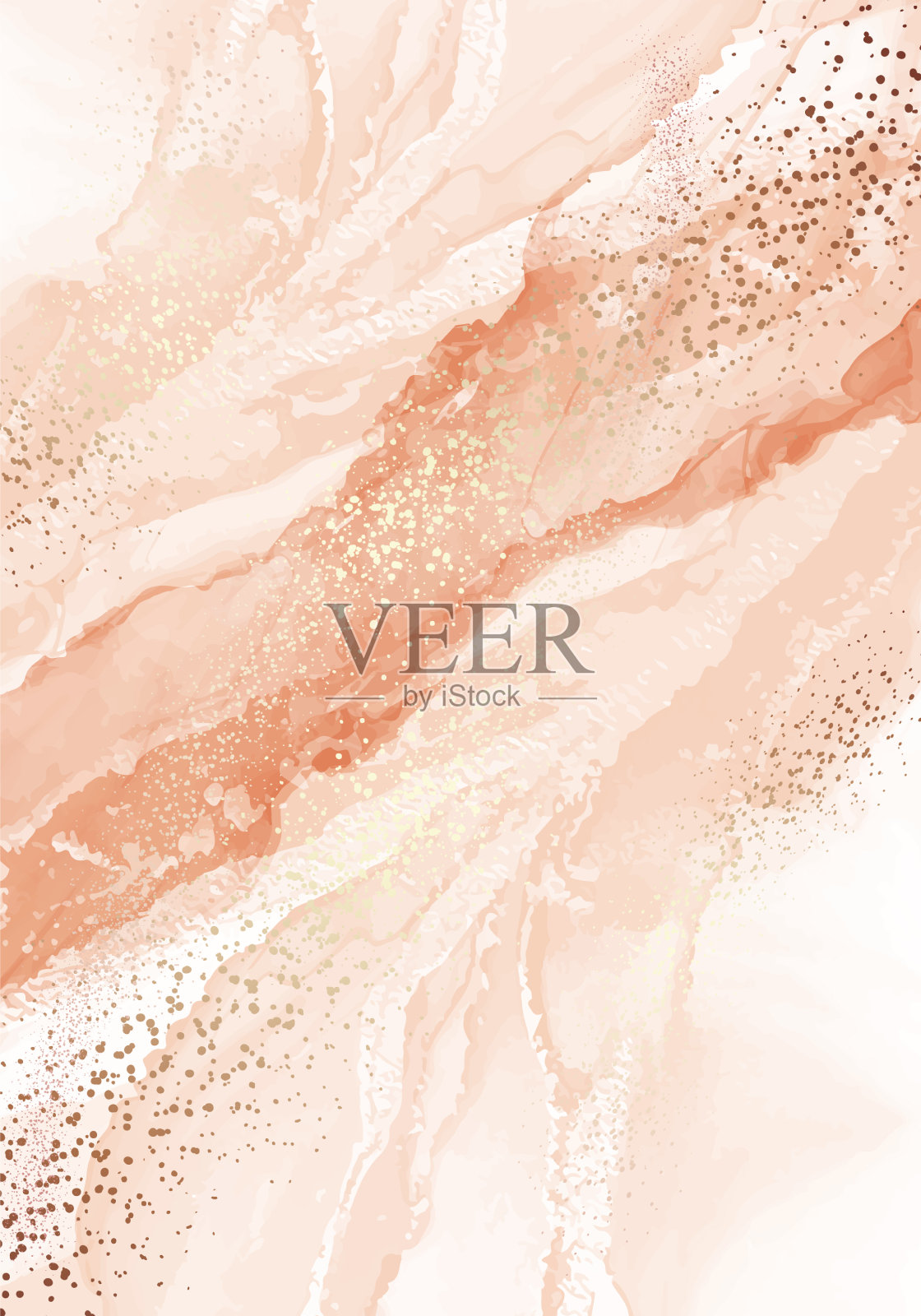 极简主义橙色大理石帆布抽象画插画图片素材