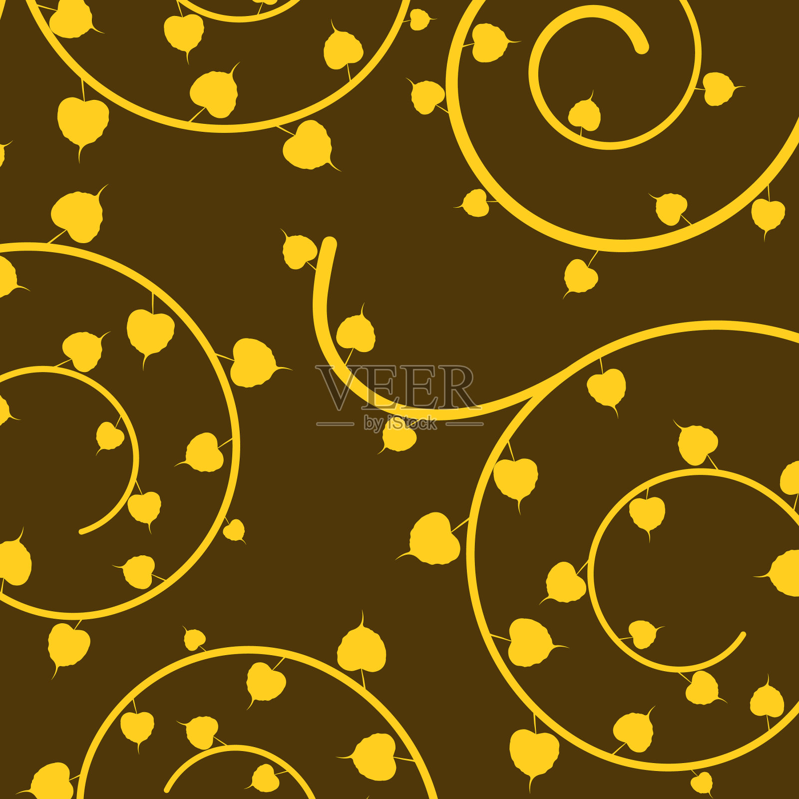 摘要背景曲线脊线和叶003插画图片素材