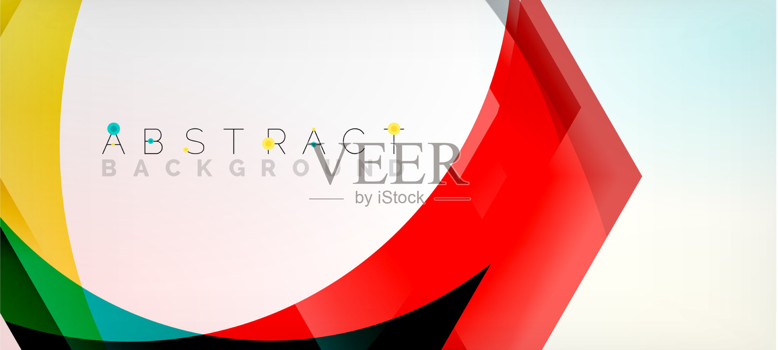 彩色六边形几何抽象插画图片素材