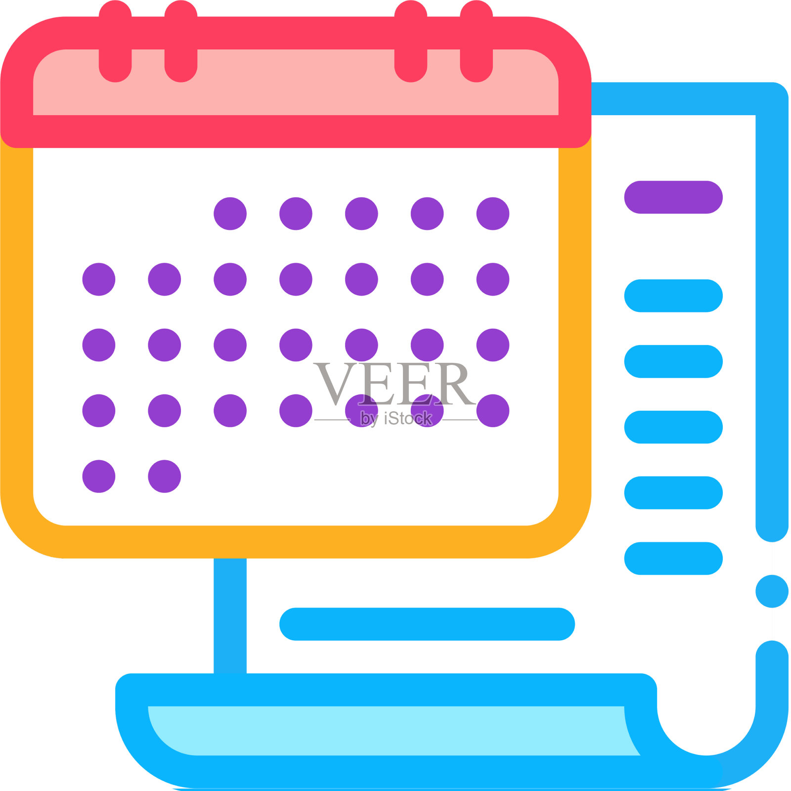 日期许可颜色图标设计元素图片