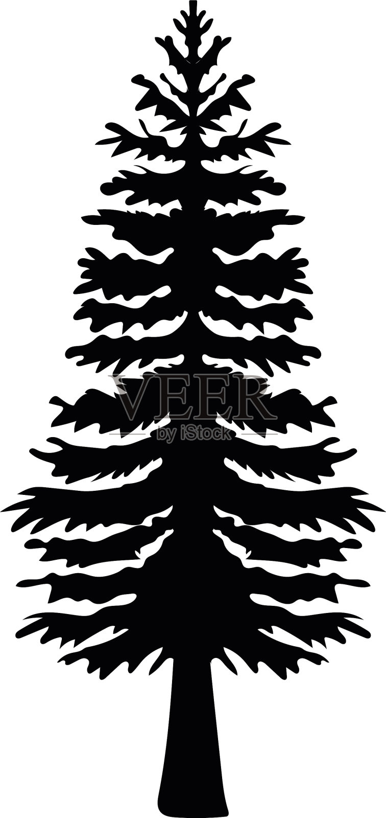 树的轮廓孤立插画图片素材