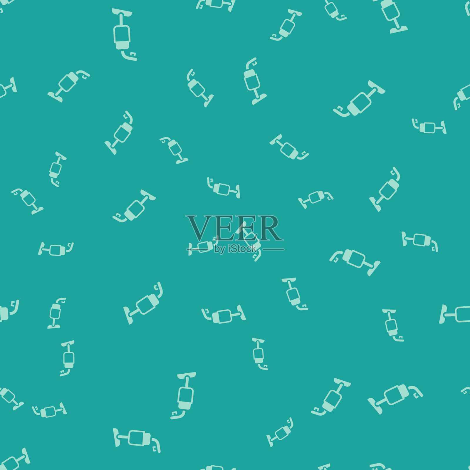 绿色吸尘器图标隔离无缝插画图片素材