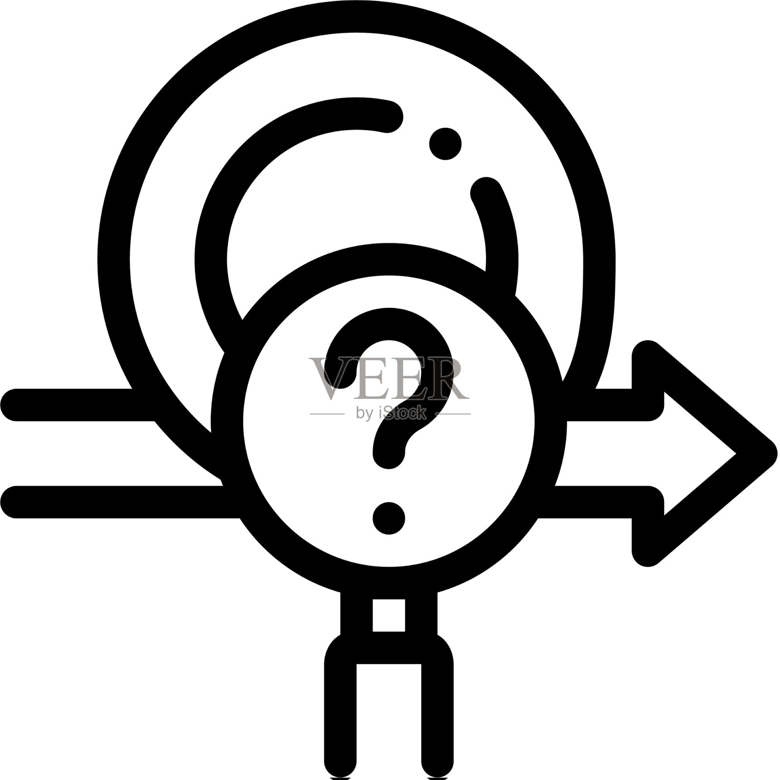 策略研究员线图标图标素材