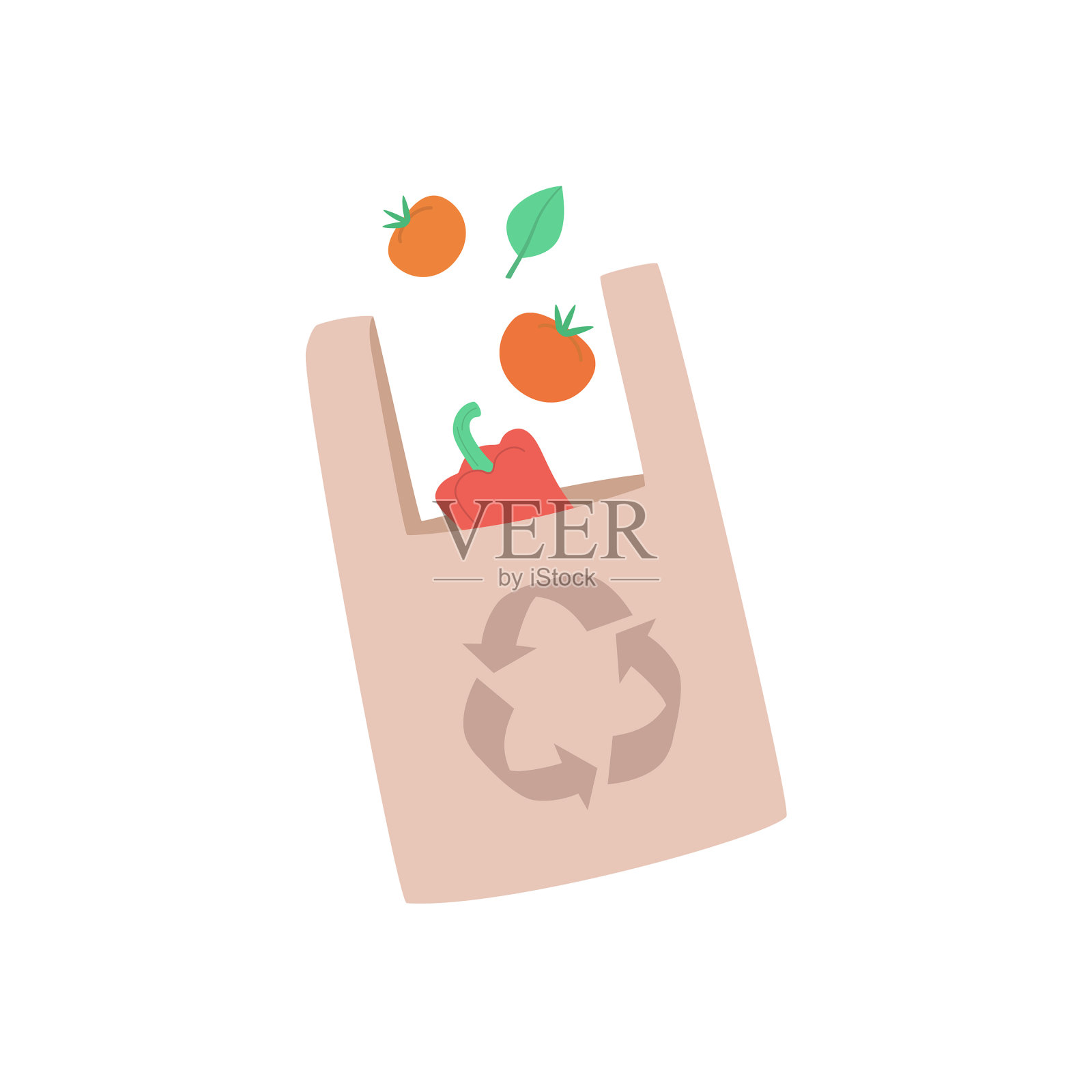 手绘工艺包与图标回收再利用设计元素图片