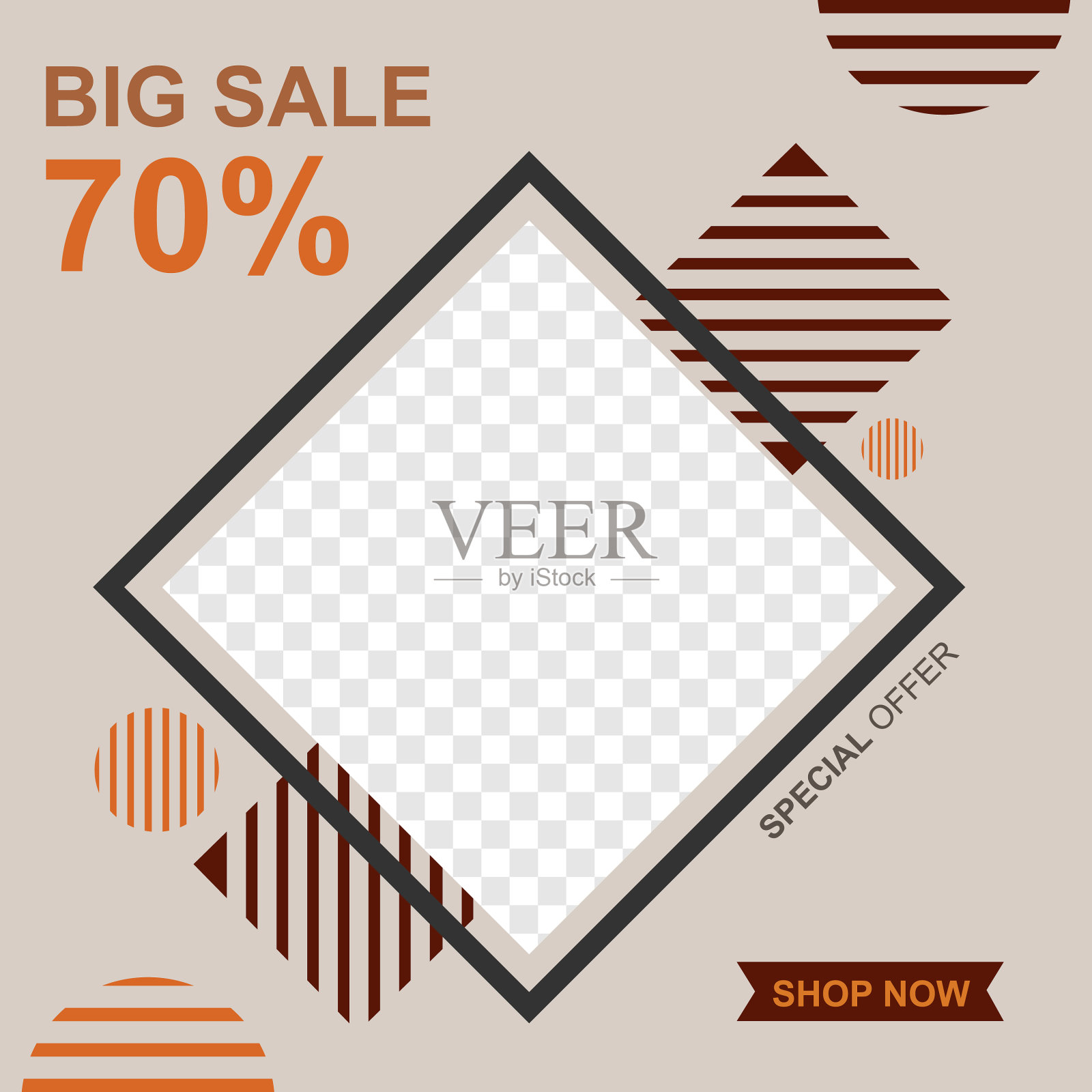 社交媒体帖子模板推广设计插画图片素材