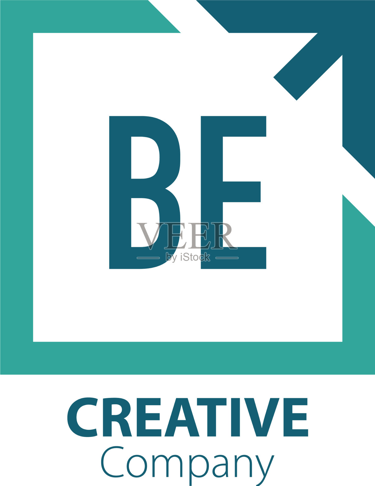 首字母要创意出盒标志设计插画图片素材