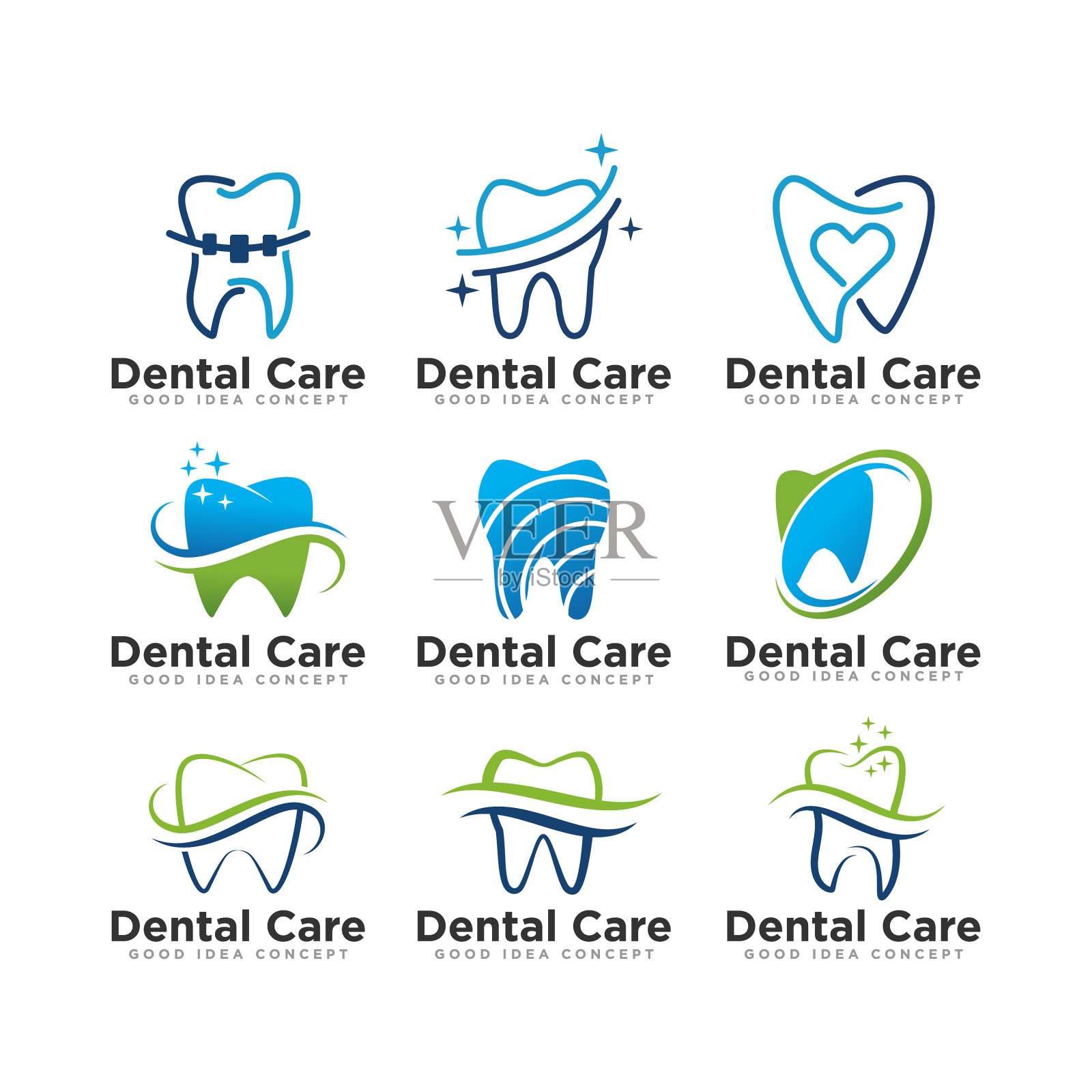 医疗牙科标志设计图标素材