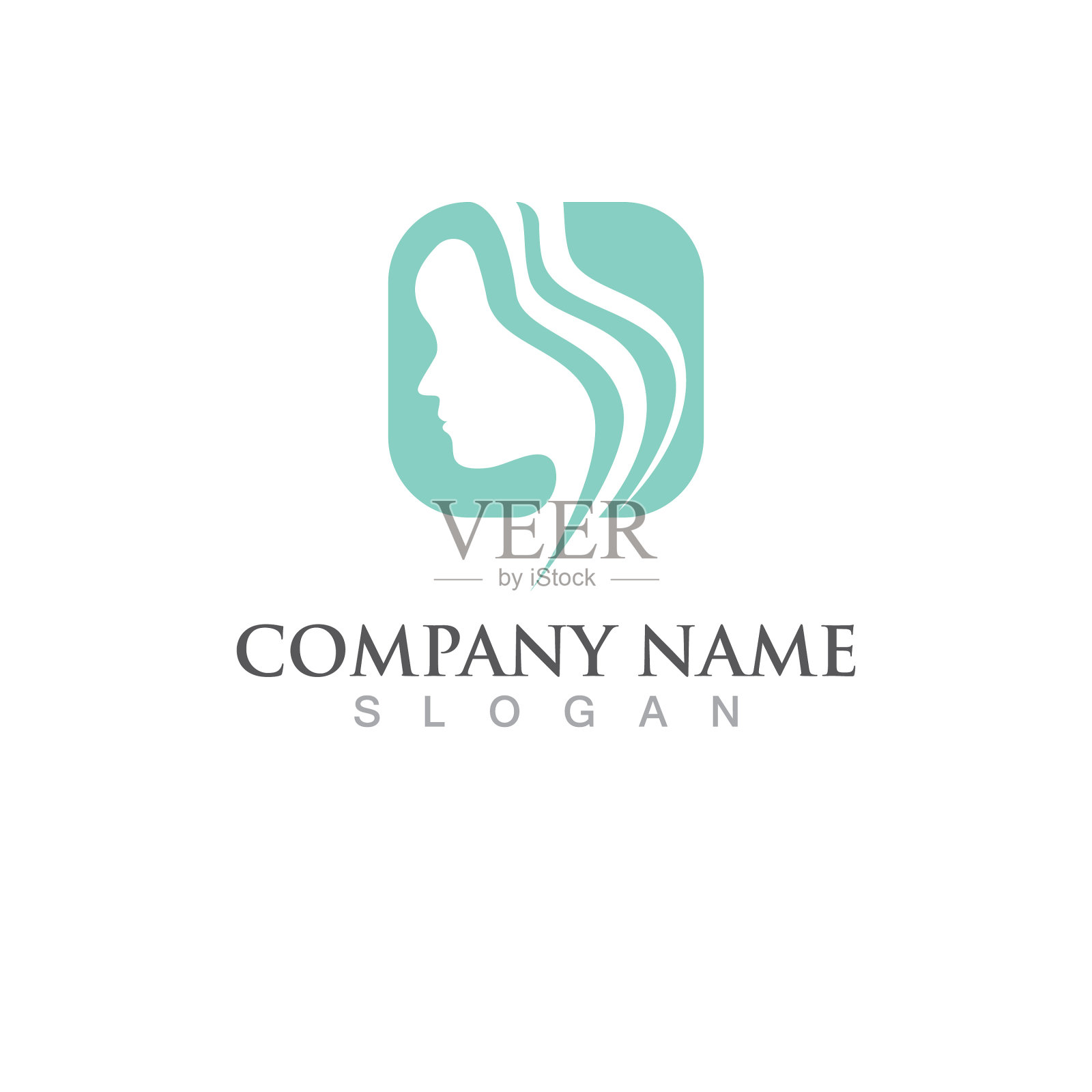 女性发型标志插画图片素材