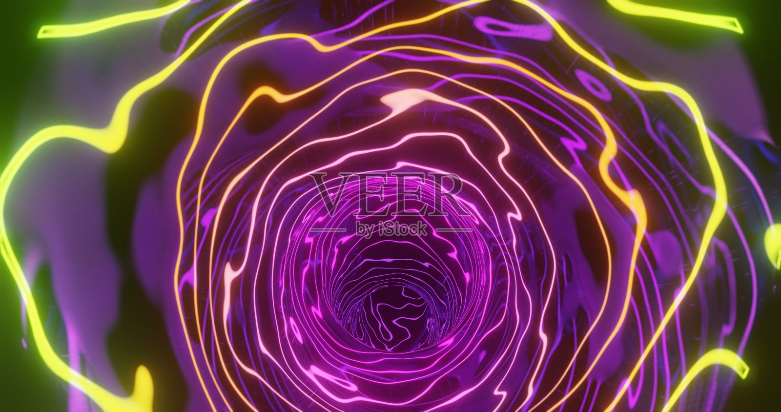 虫洞紫罗兰隧道抽象插图3d渲染照片摄影图片