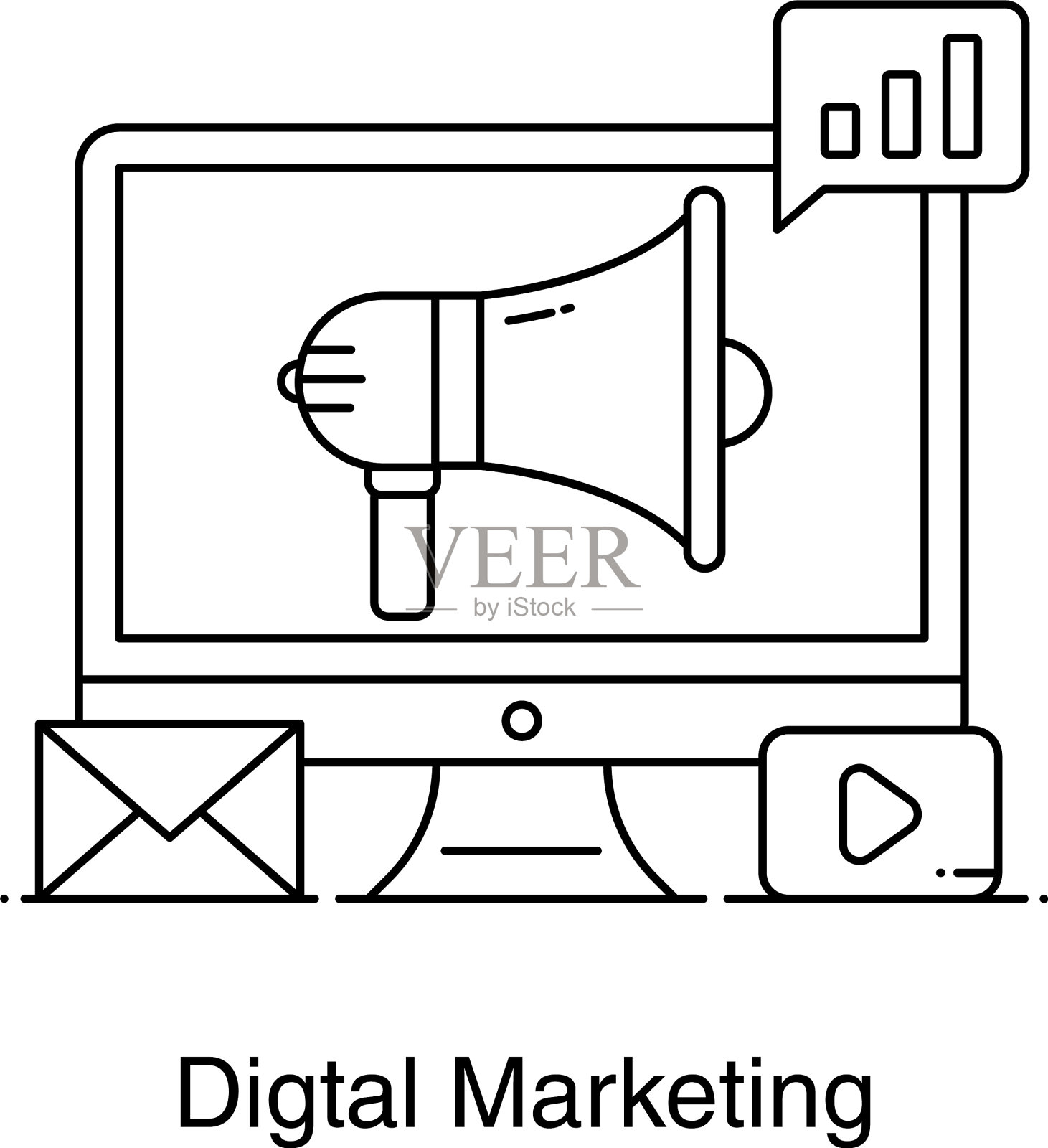 数字营销插画图片素材