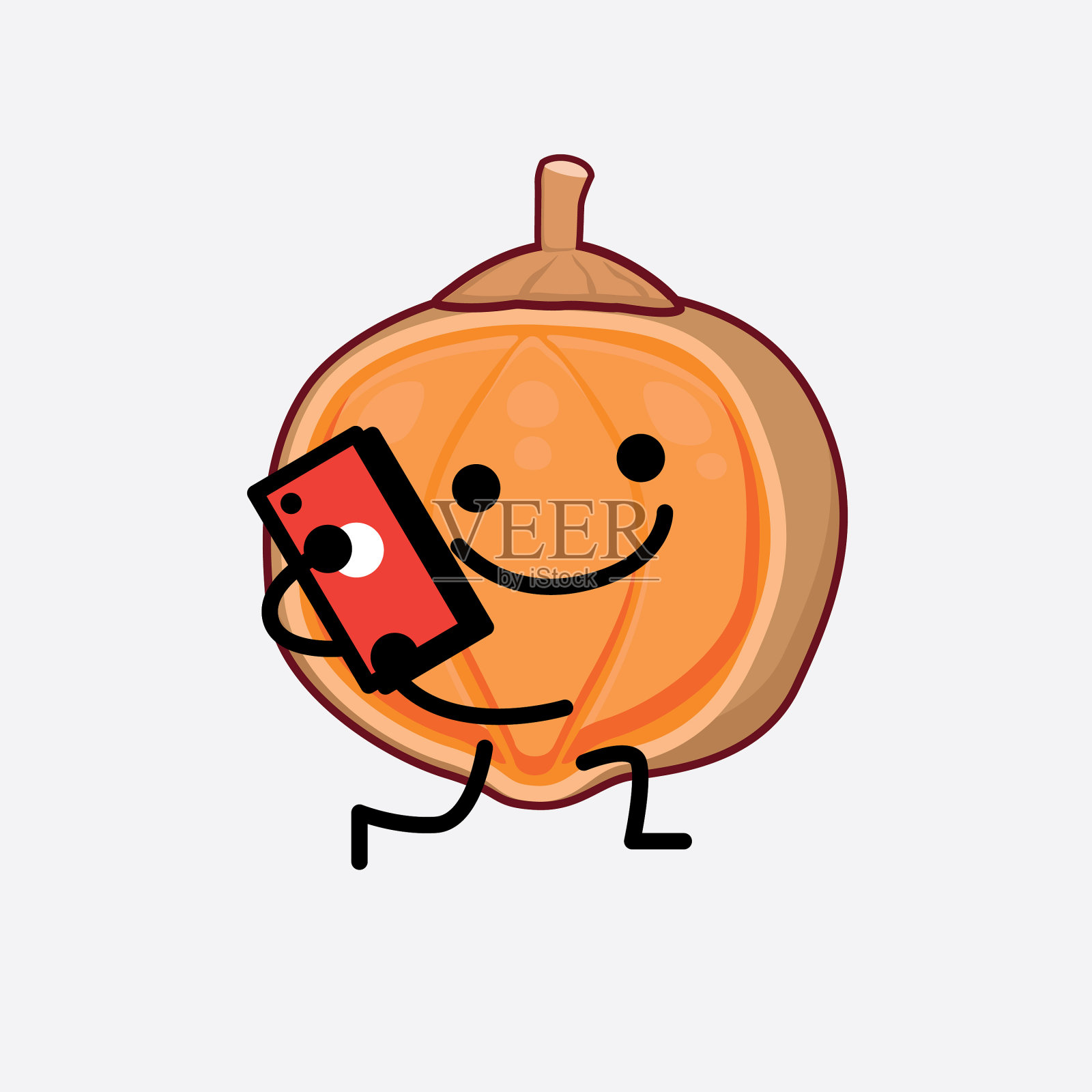 红豆果具有可爱的特性插画图片素材