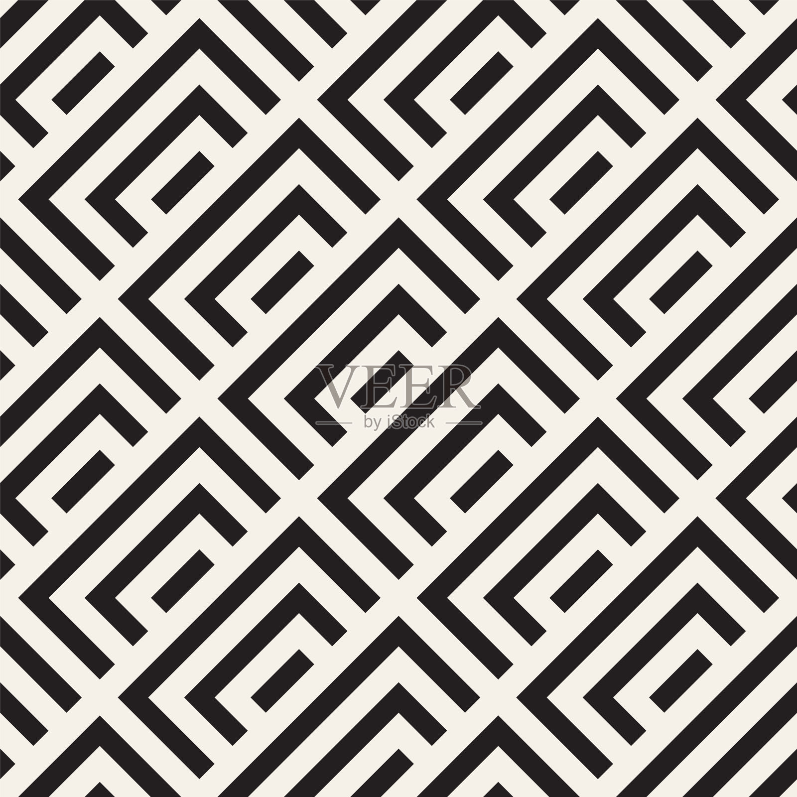 无缝线条马赛克图案现代时尚插画图片素材