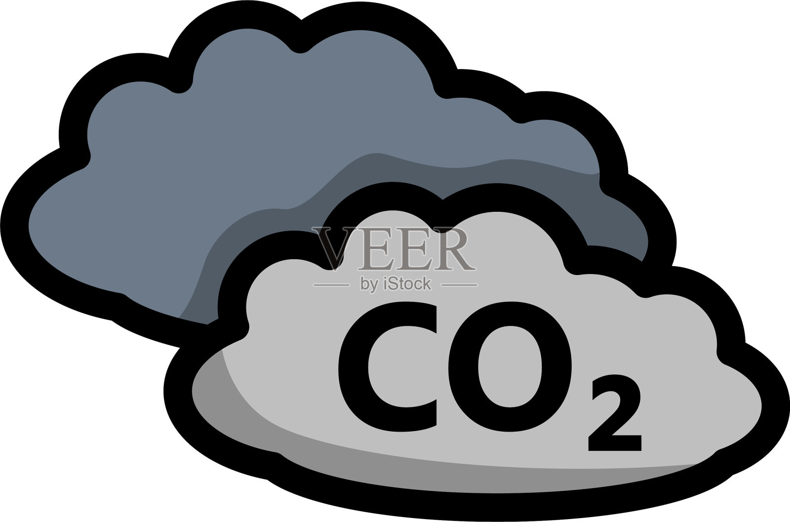 二氧化碳云图标图标素材