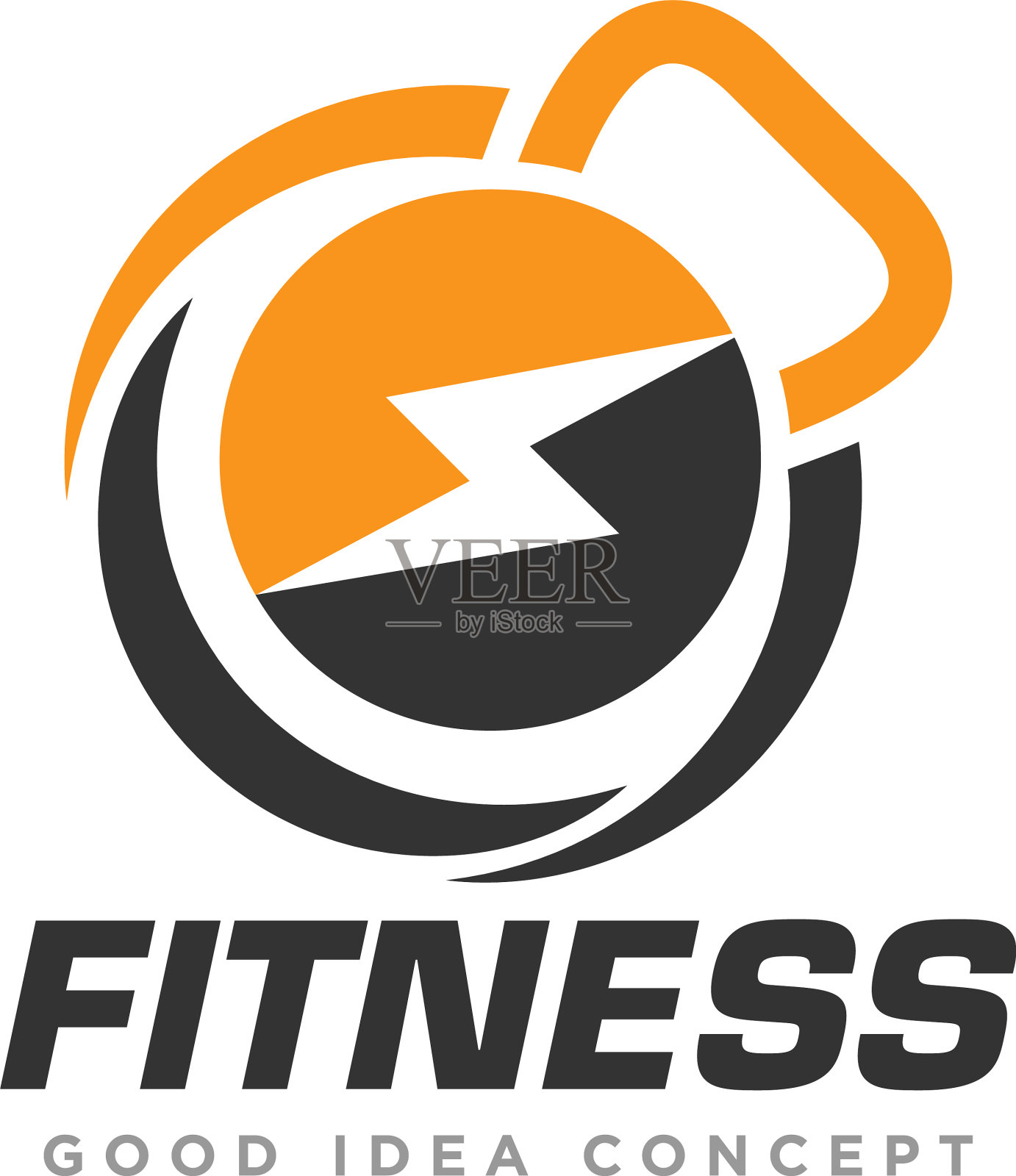 健身馆标识设计插画图片素材