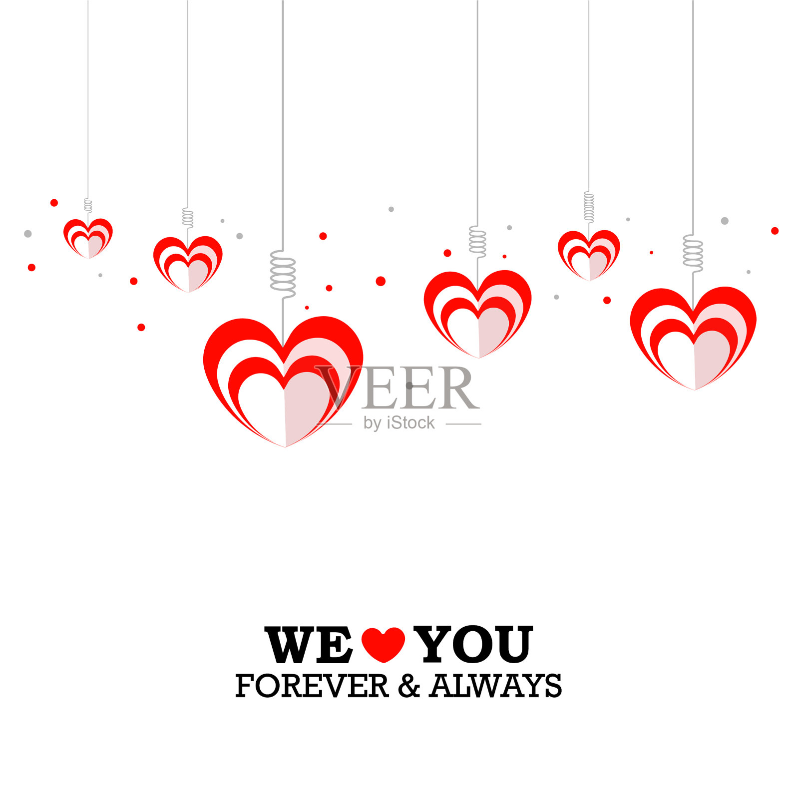 爱的心的概念插画图片素材