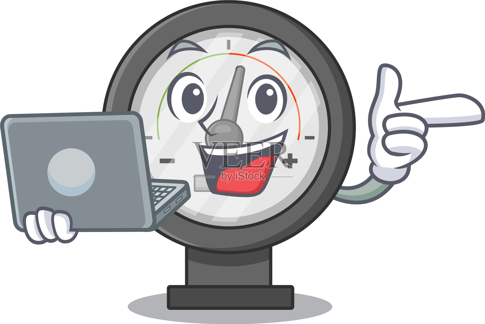 一个整洁的卡通人物压力表l设计元素图片