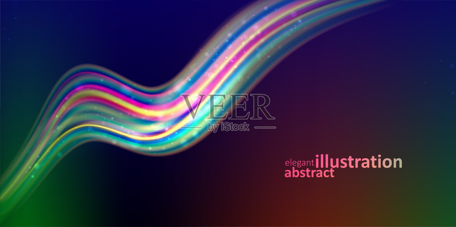 抽象的波浪背景插画图片素材