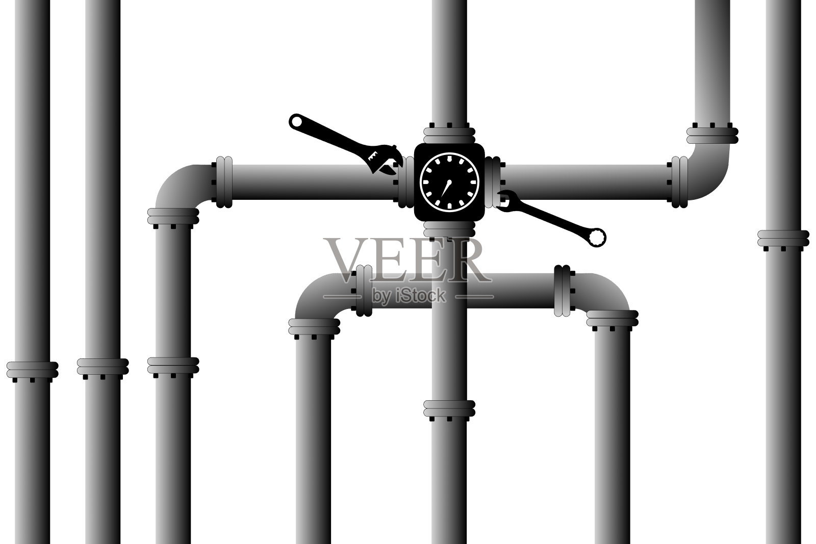 管道的形象插画图片素材