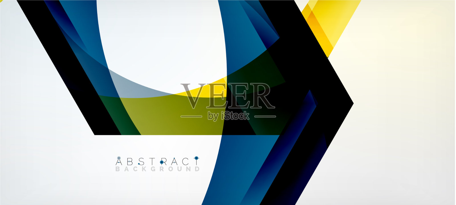 彩色六边形几何抽象插画图片素材