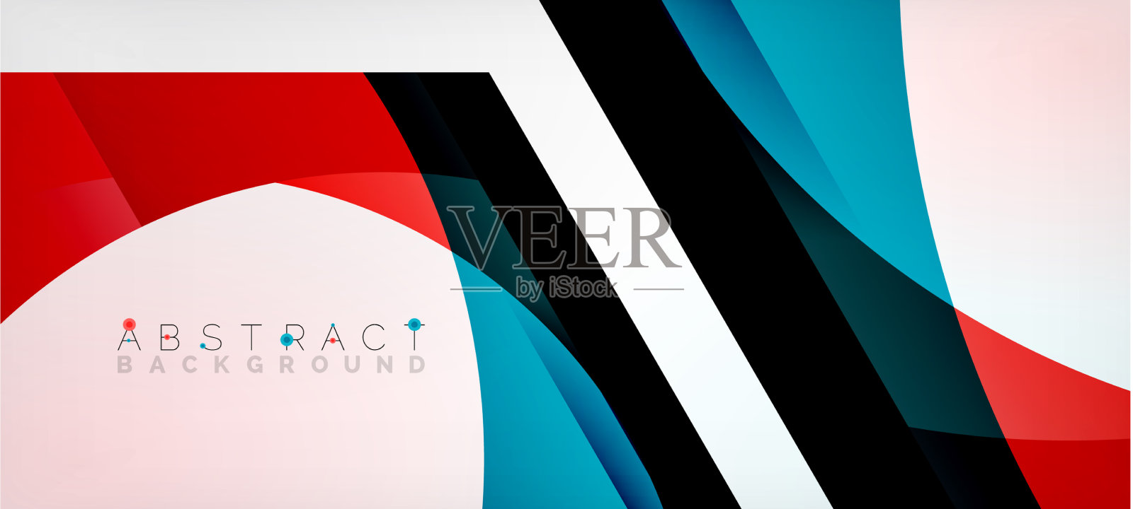 彩色六边形几何抽象插画图片素材