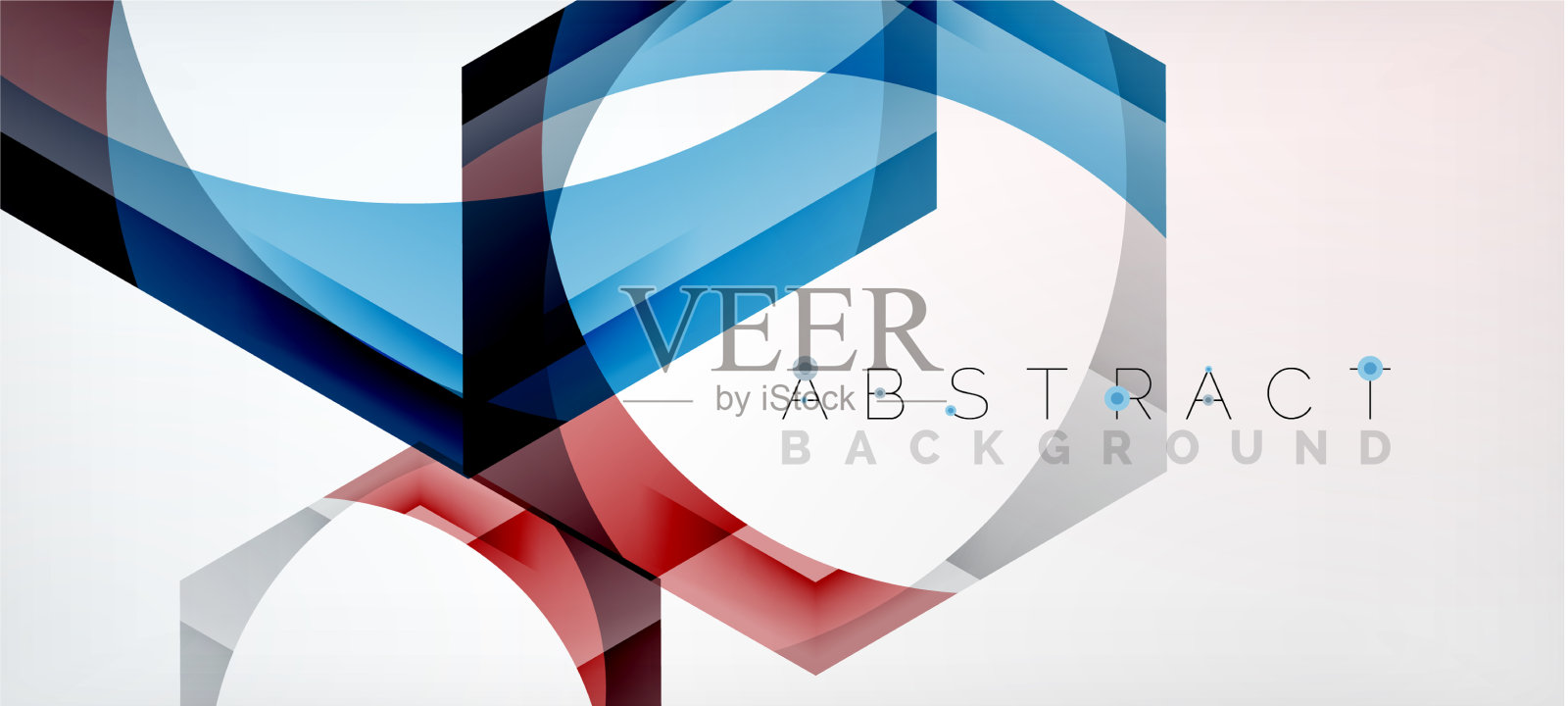 彩色六边形几何抽象插画图片素材