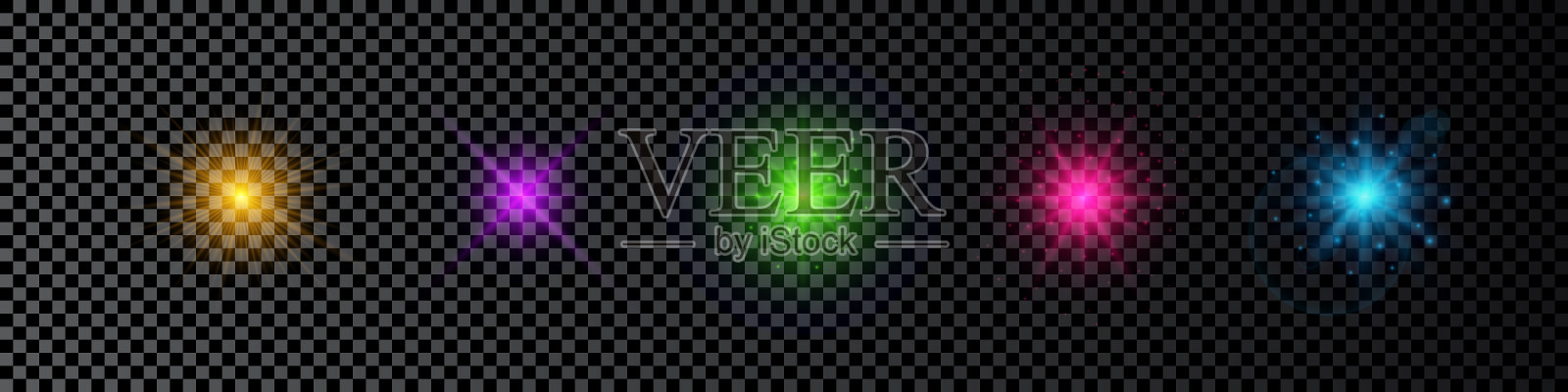 镜头光晕的光效果插画图片素材