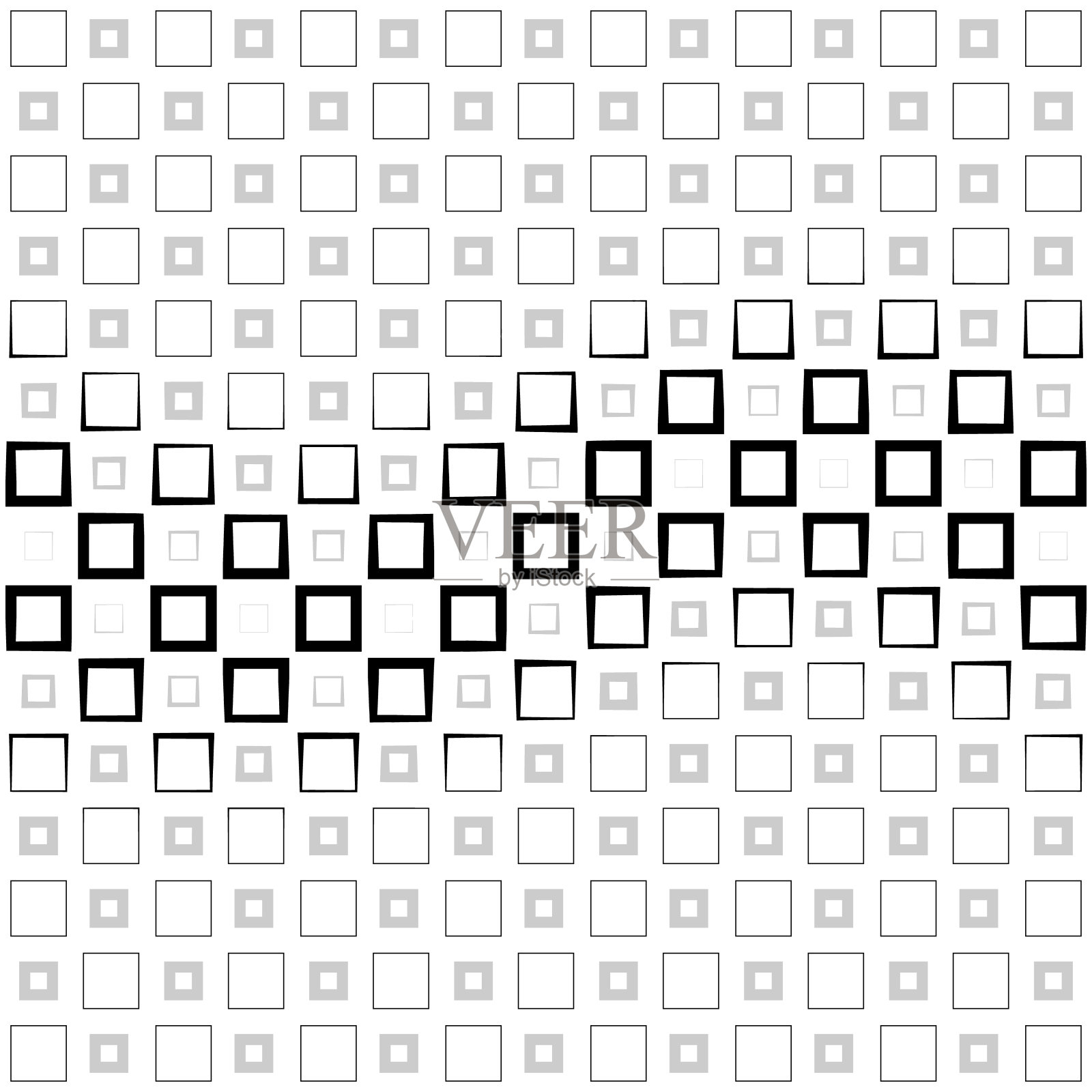 抽象背景与彩色方块和波浪厚度梯度插画图片素材