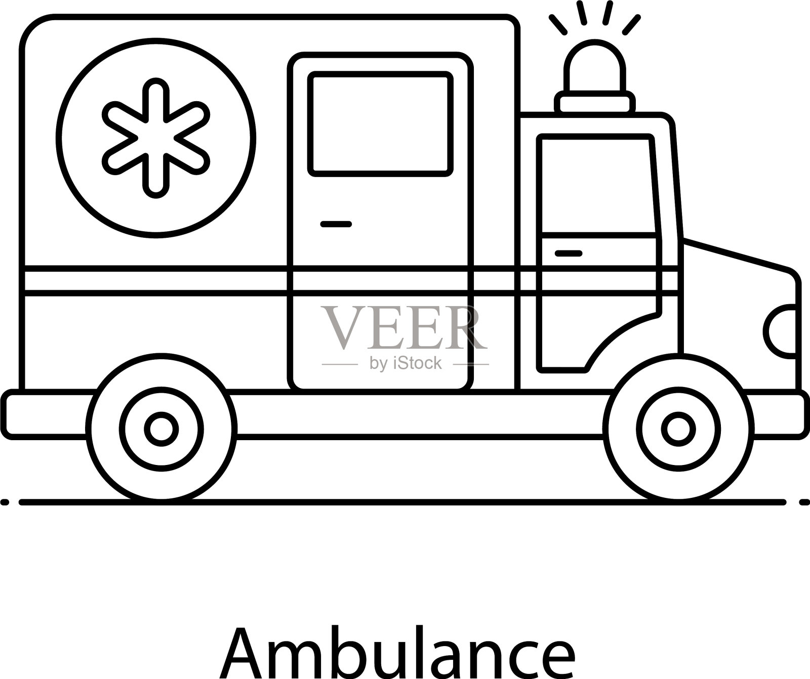 救护车插画图片素材